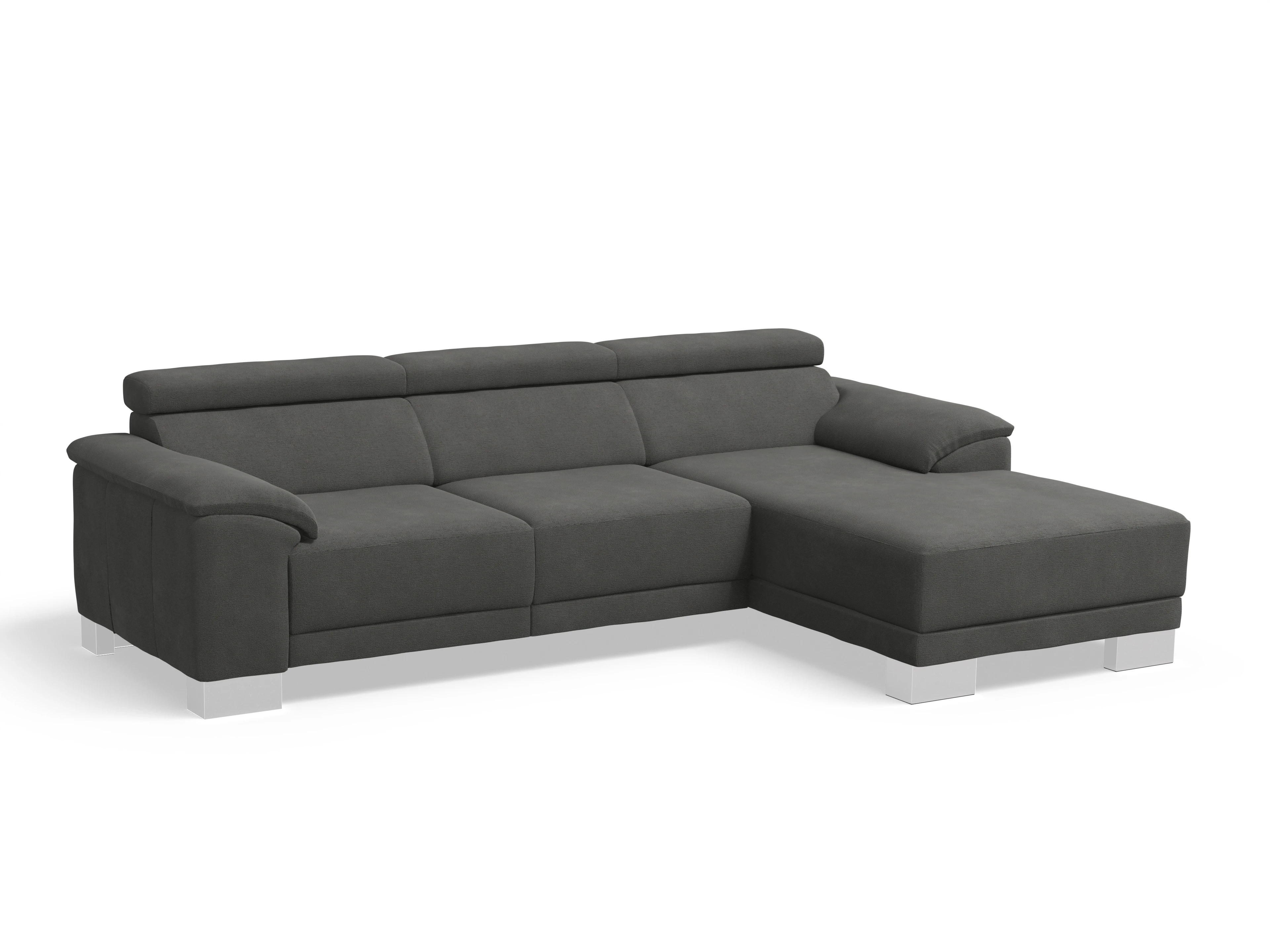 Antonio Ecksofa LO Medium R Ansicht des Produktes Antonio in Stoff Grau