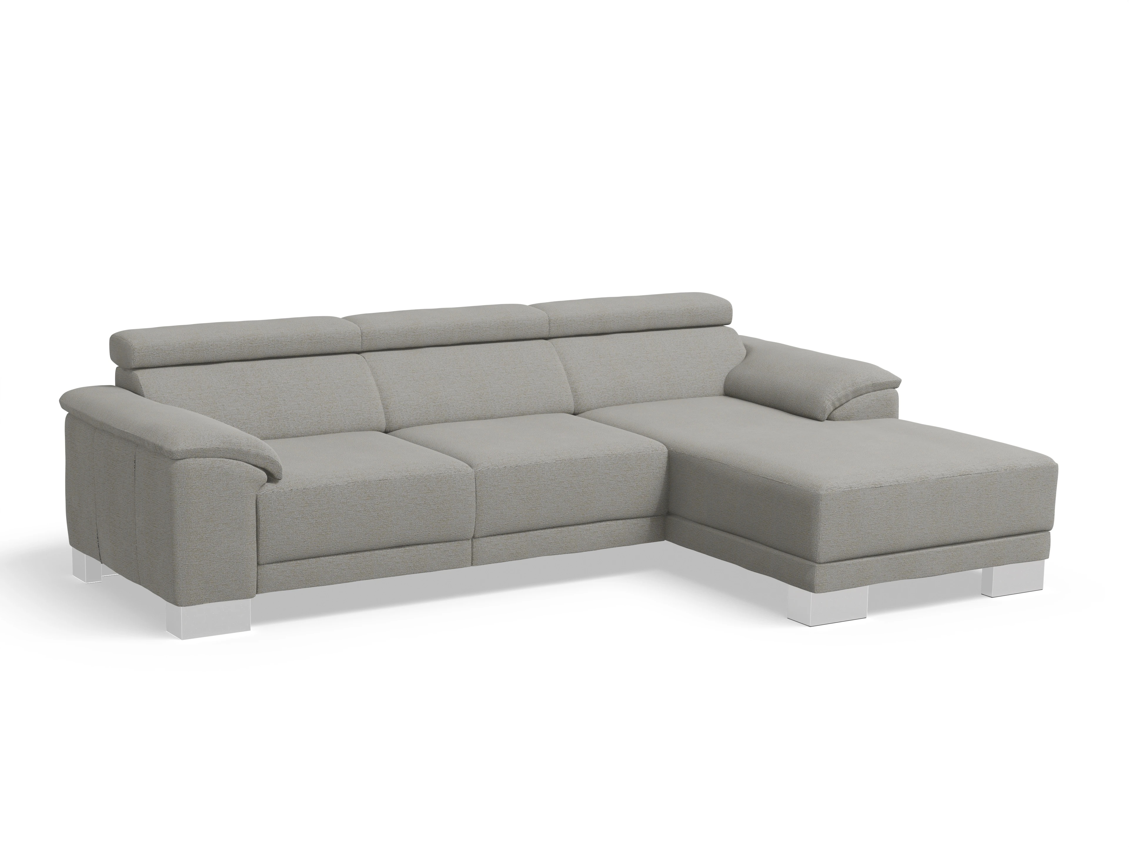 Antonio Ecksofa LO Medium R Ansicht des Produktes Antonio in Stoff Grau