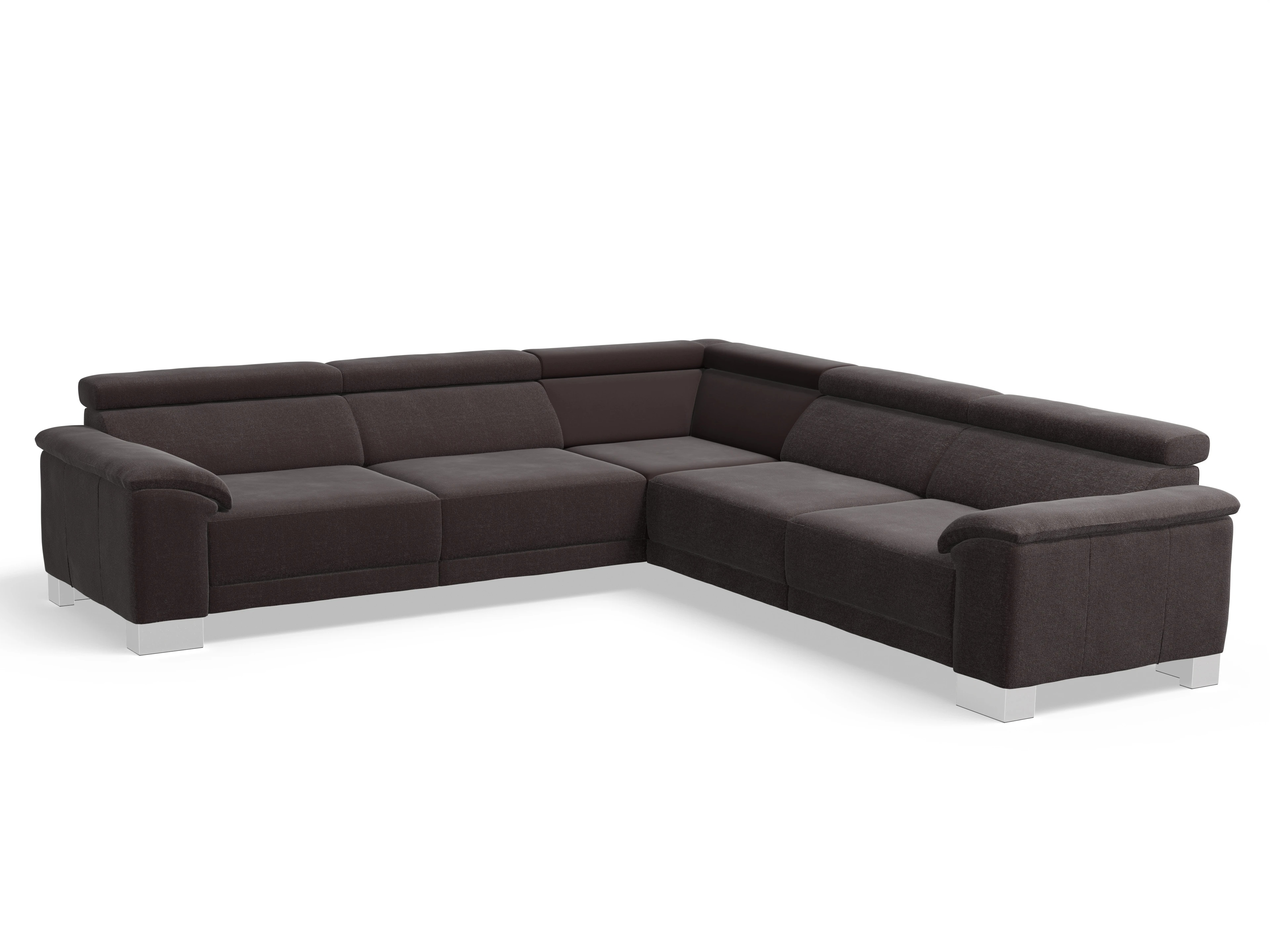 Antonio Ecksofa SPE Large Ansicht des Produktes Antonio Ecksofa gleichschenklig in Stoff Braun