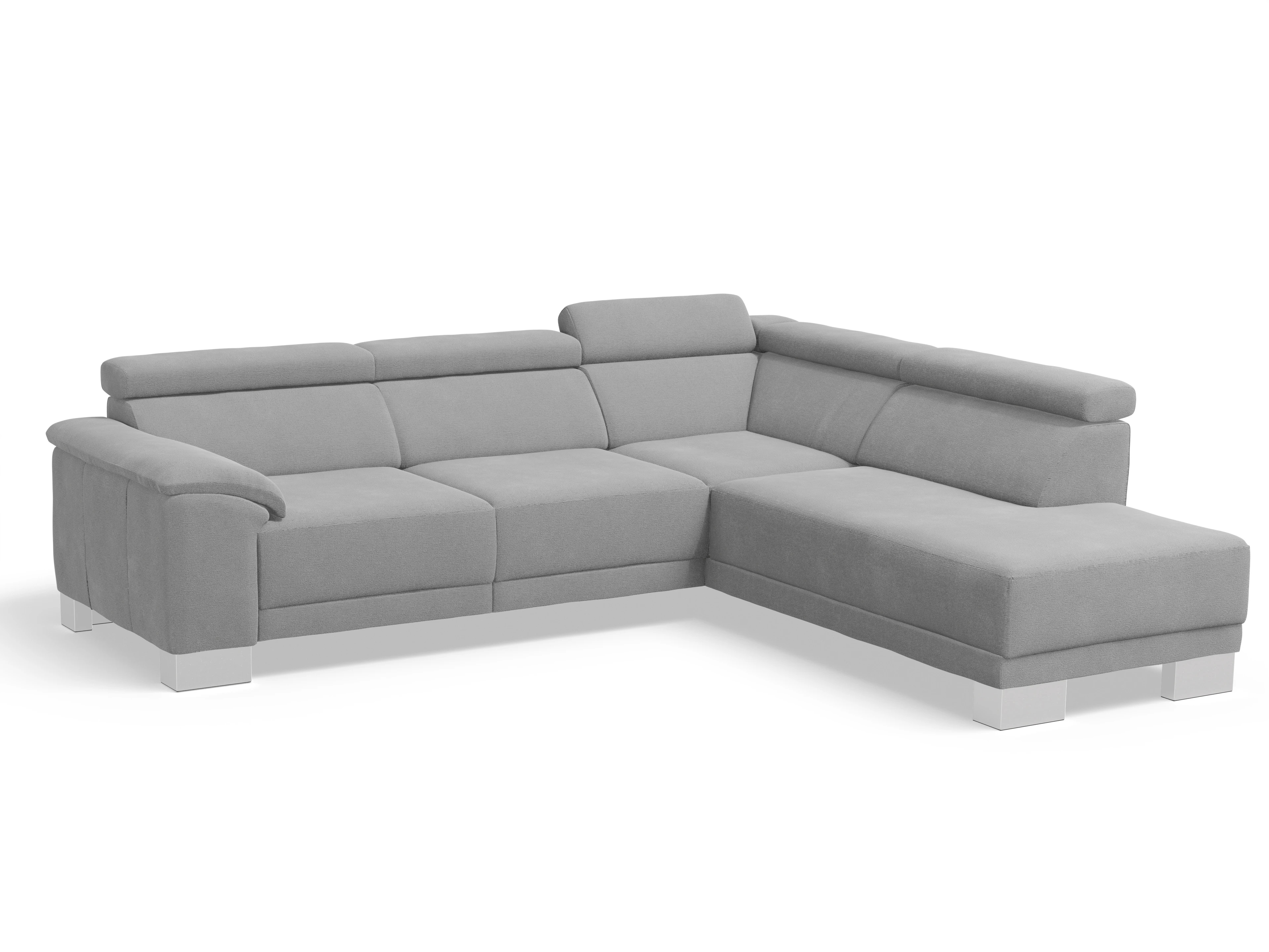 Ansicht des Produktes Antonio Ecksofa rechts Abschluss offen in Stoff Grau