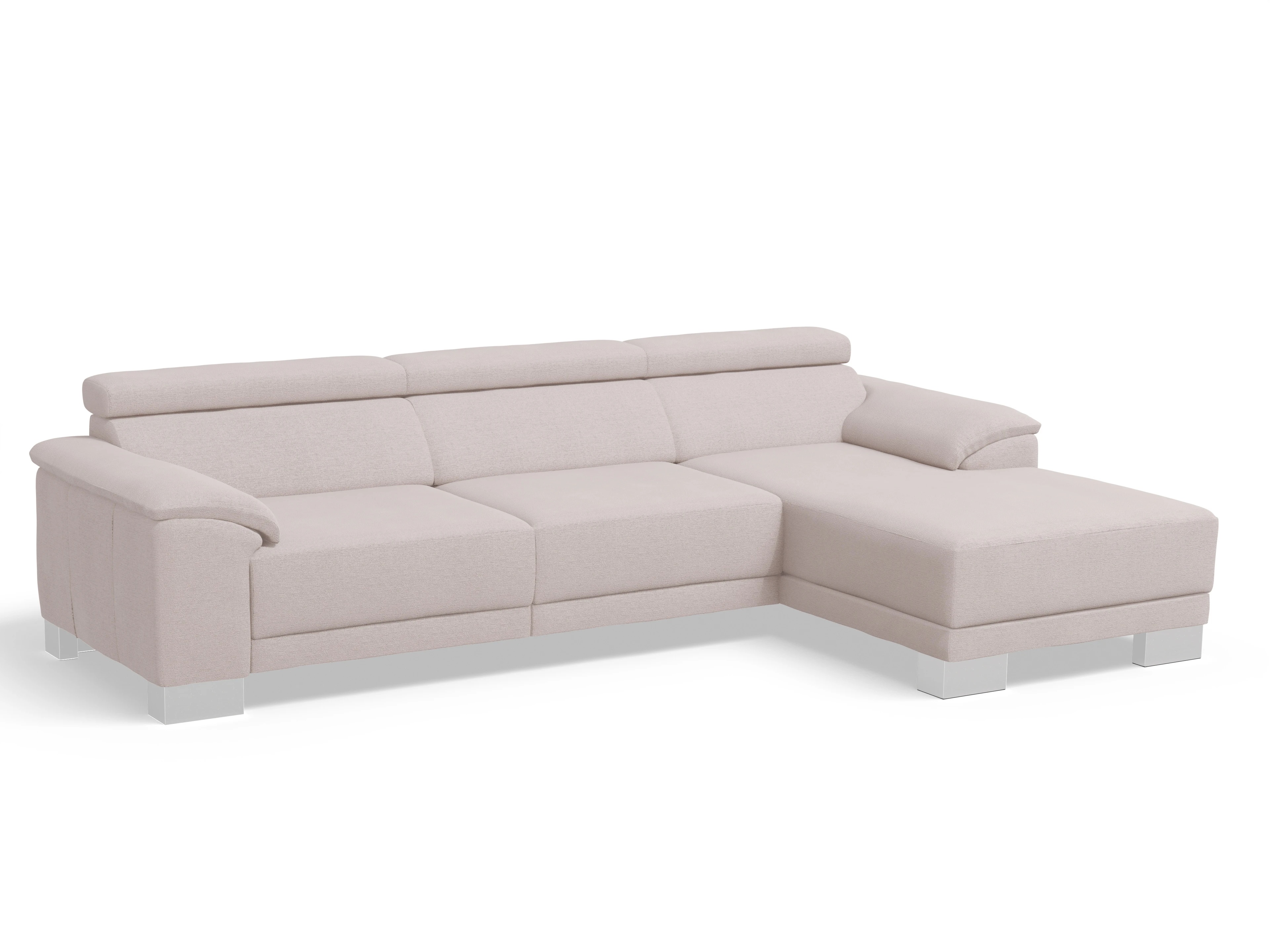 Ansicht des Produktes Antonio Ecksofa rechts Abschluss offen in Stoff Weiss