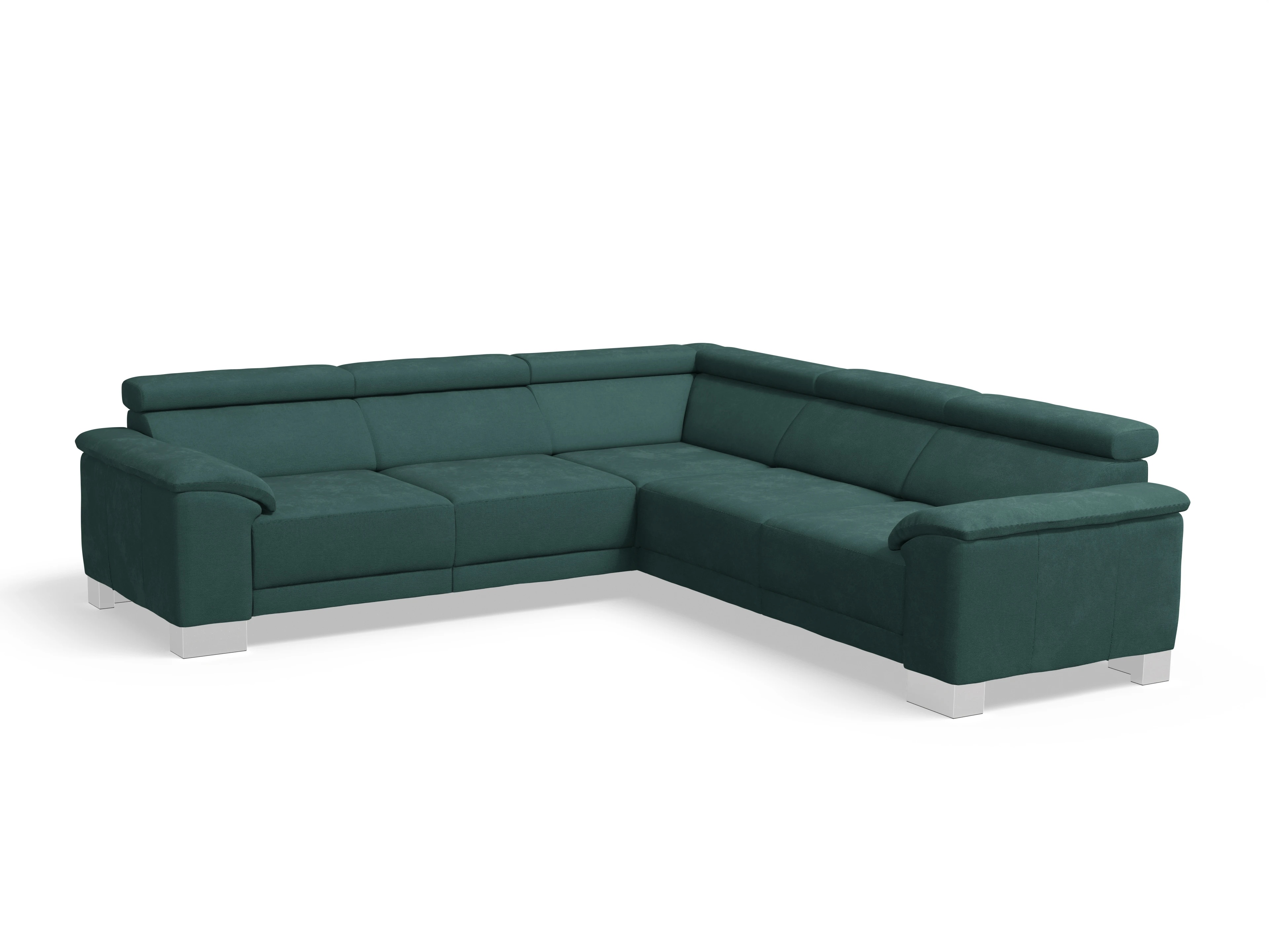 Ansicht des Produktes Antonio Ecksofa gleichschenklig in Stoff Grün