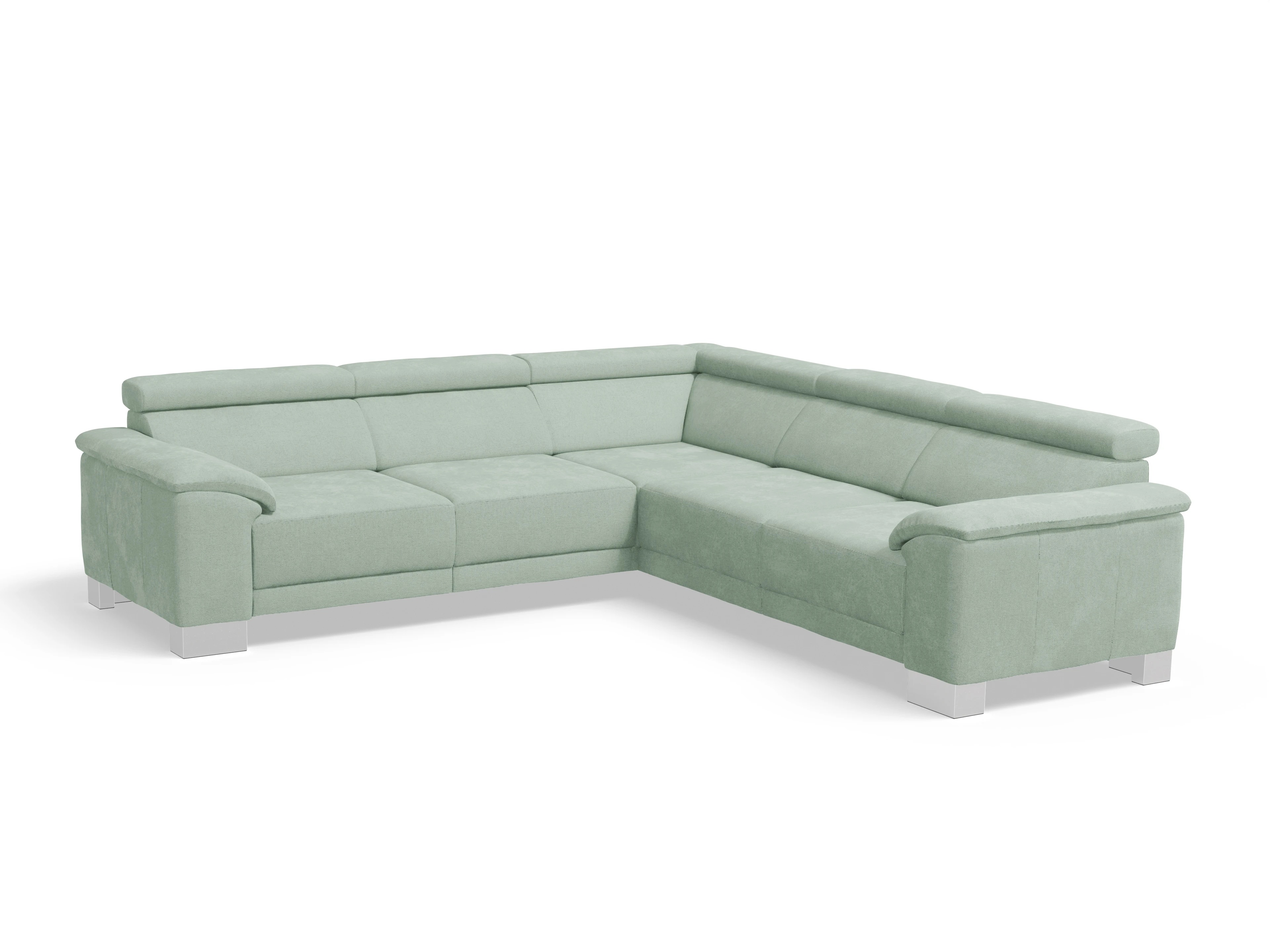 Ansicht des Produktes Antonio Ecksofa gleichschenklig in Stoff Grün