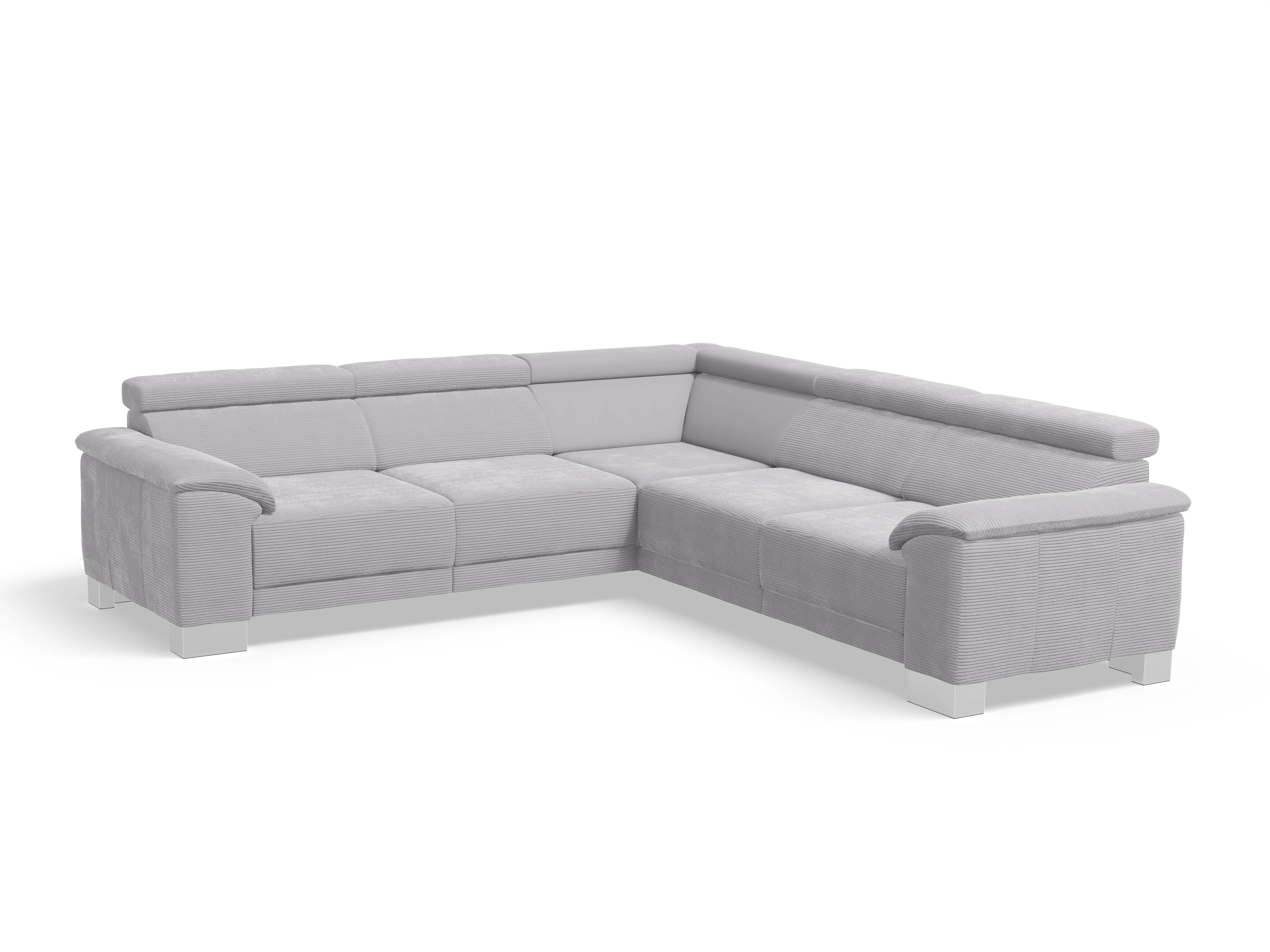 Antonio Ecksofa SPE Medium Ansicht des Produktes Antonio Ecksofa gleichschenklig in Stoff Grau