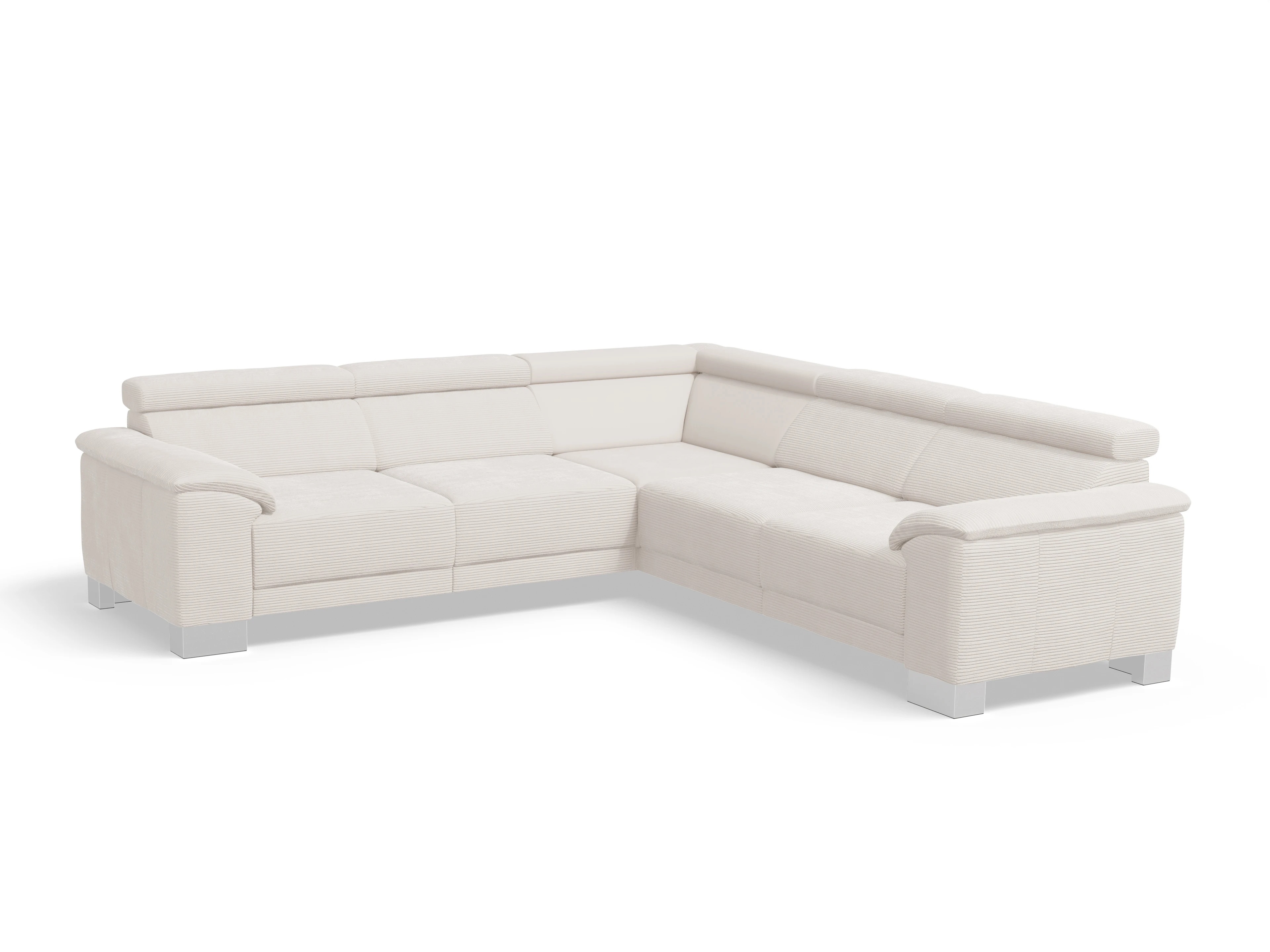 Ansicht des Produktes Antonio Ecksofa gleichschenklig in Stoff Weiss