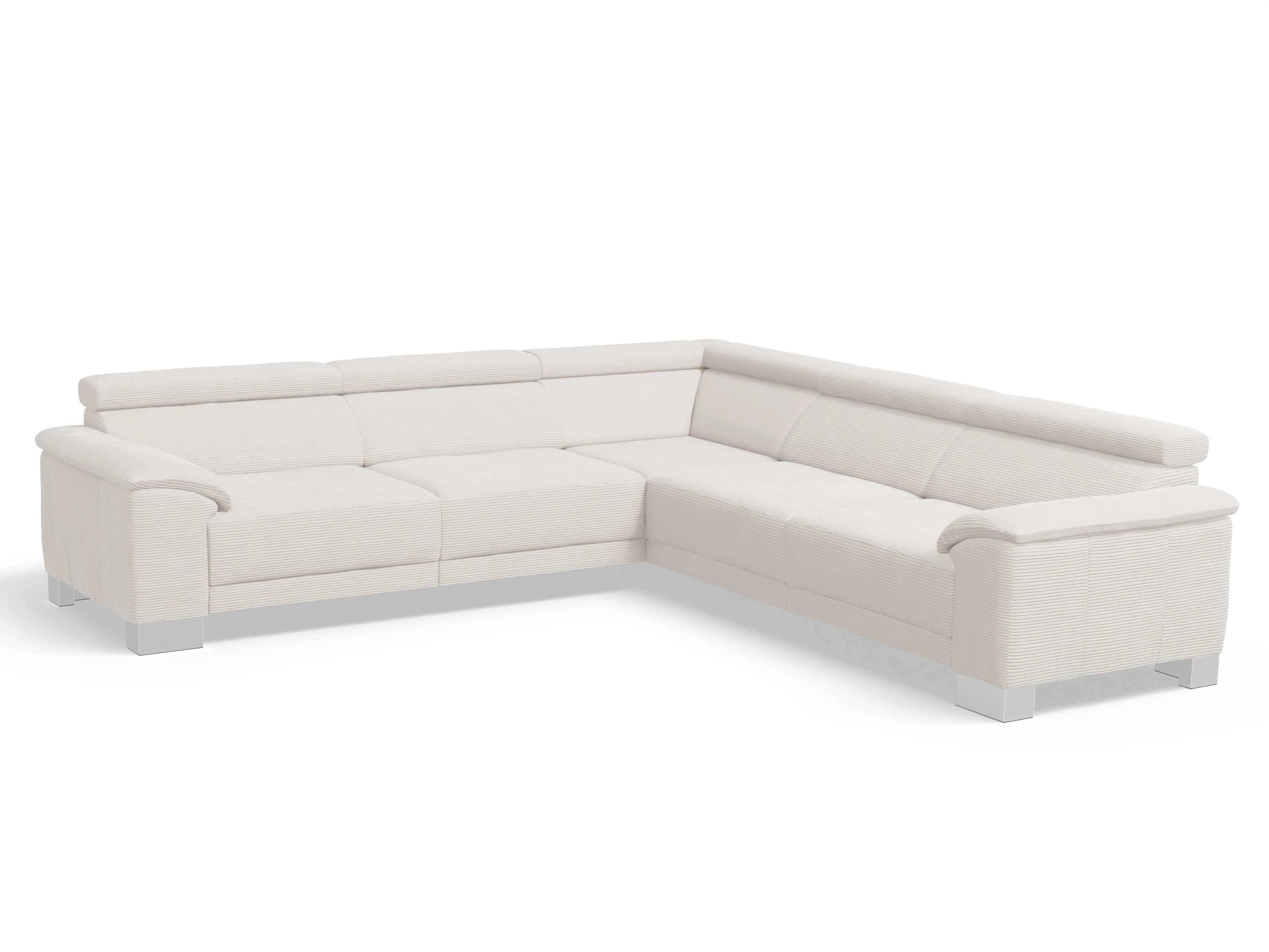 Ansicht des Produktes Antonio Ecksofa gleichschenklig in Stoff Weiss