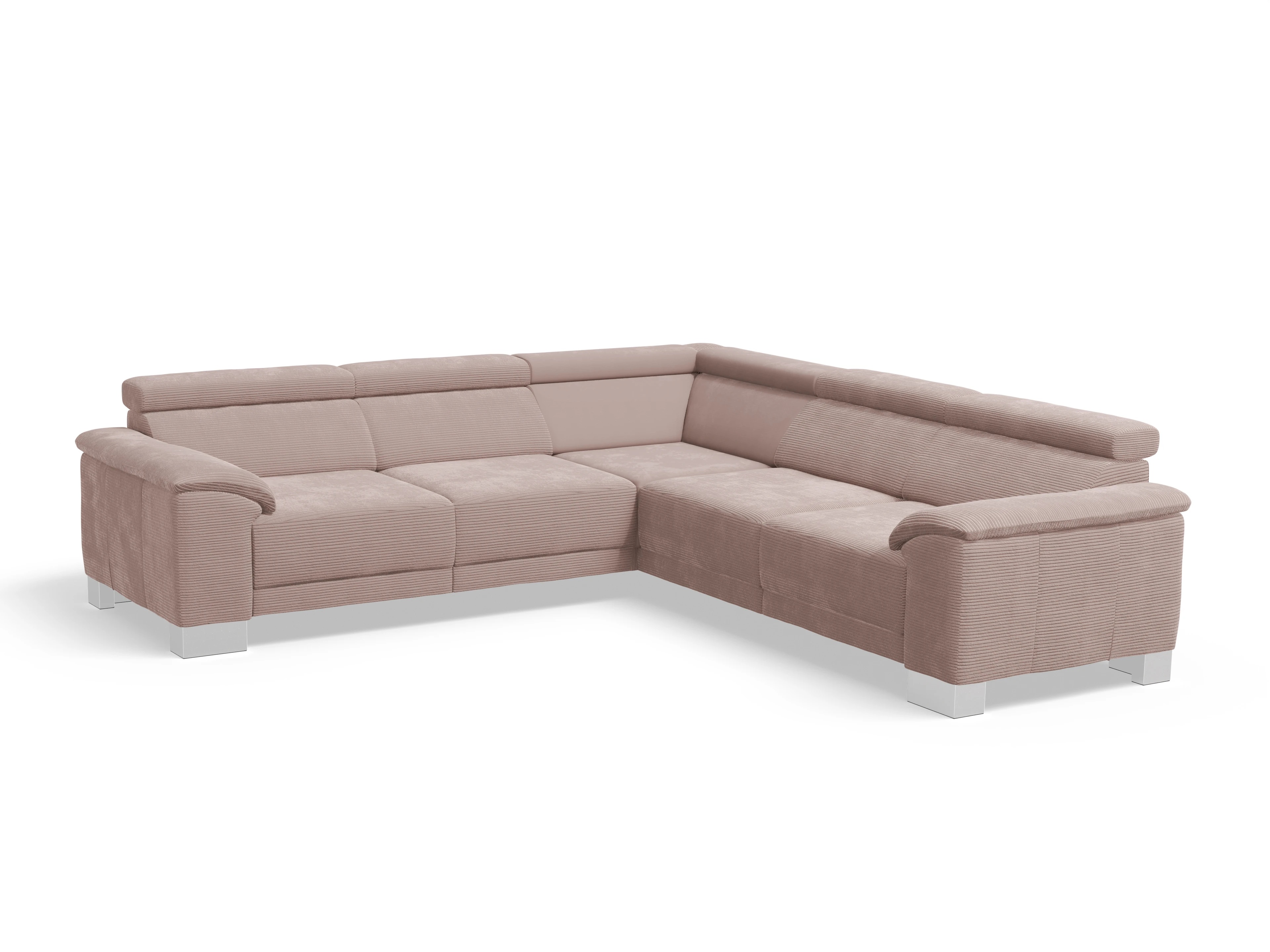 Ansicht des Produktes Antonio Ecksofa gleichschenklig in Stoff Rosa
