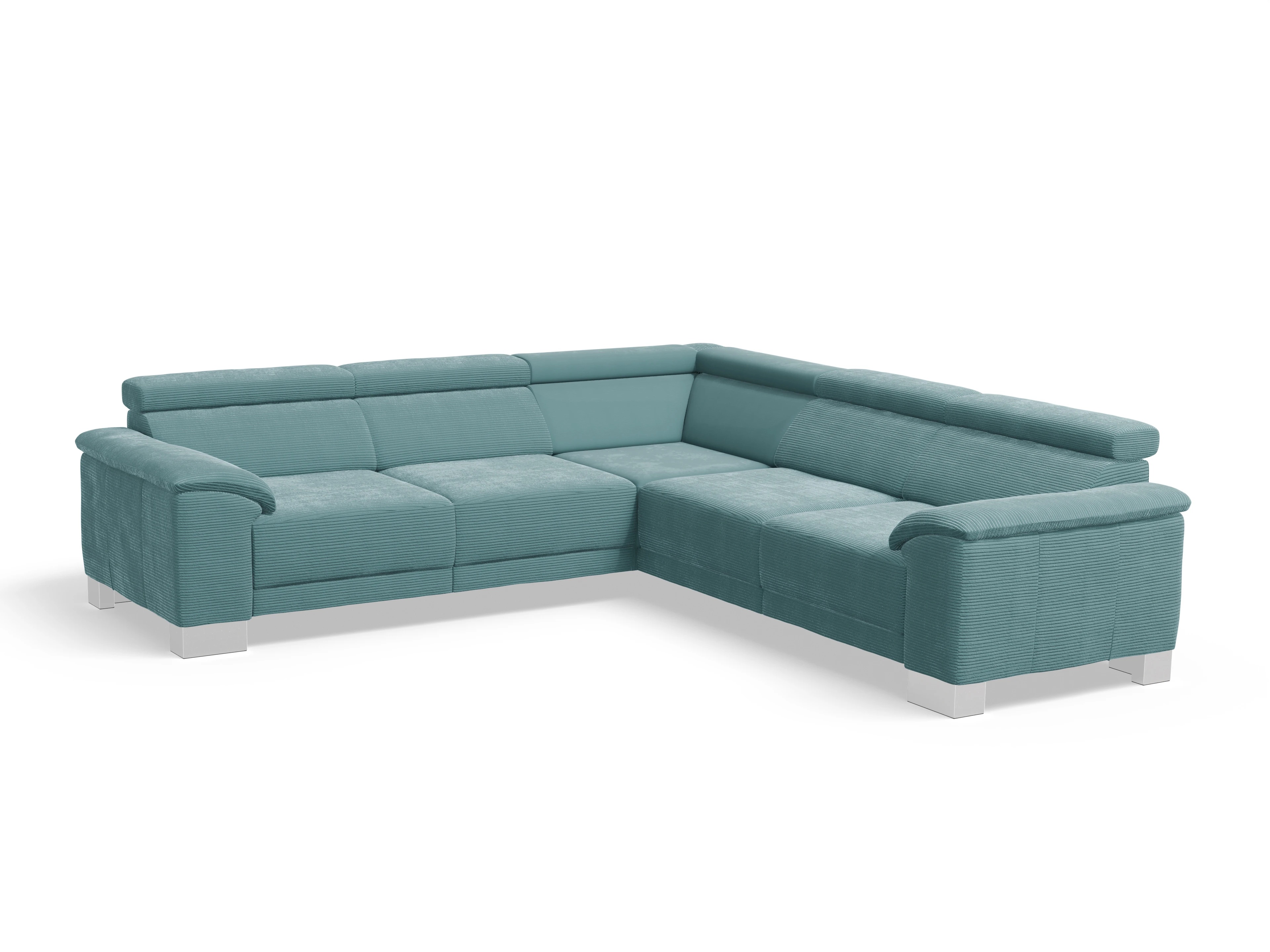 Ansicht des Produktes Antonio Ecksofa gleichschenklig in Stoff Blau