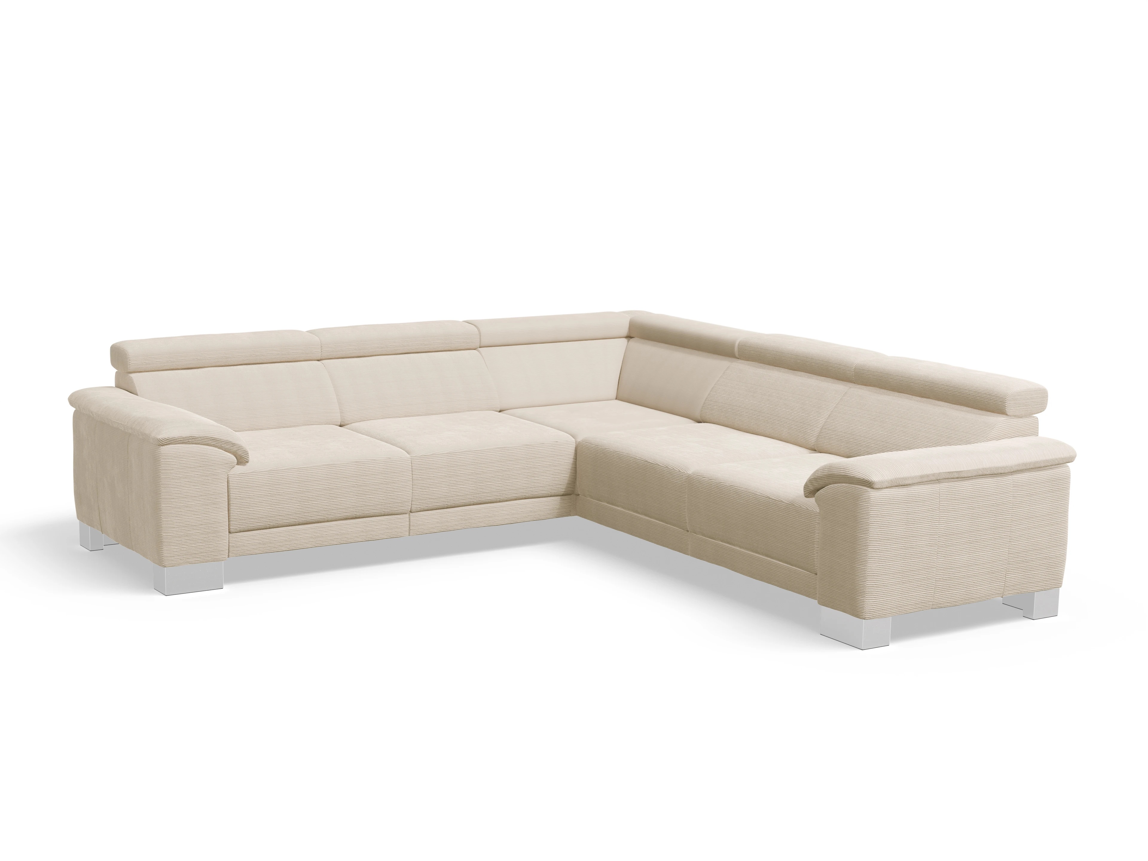 Ansicht des Produktes Antonio Ecksofa gleichschenklig in Stoff Weiss
