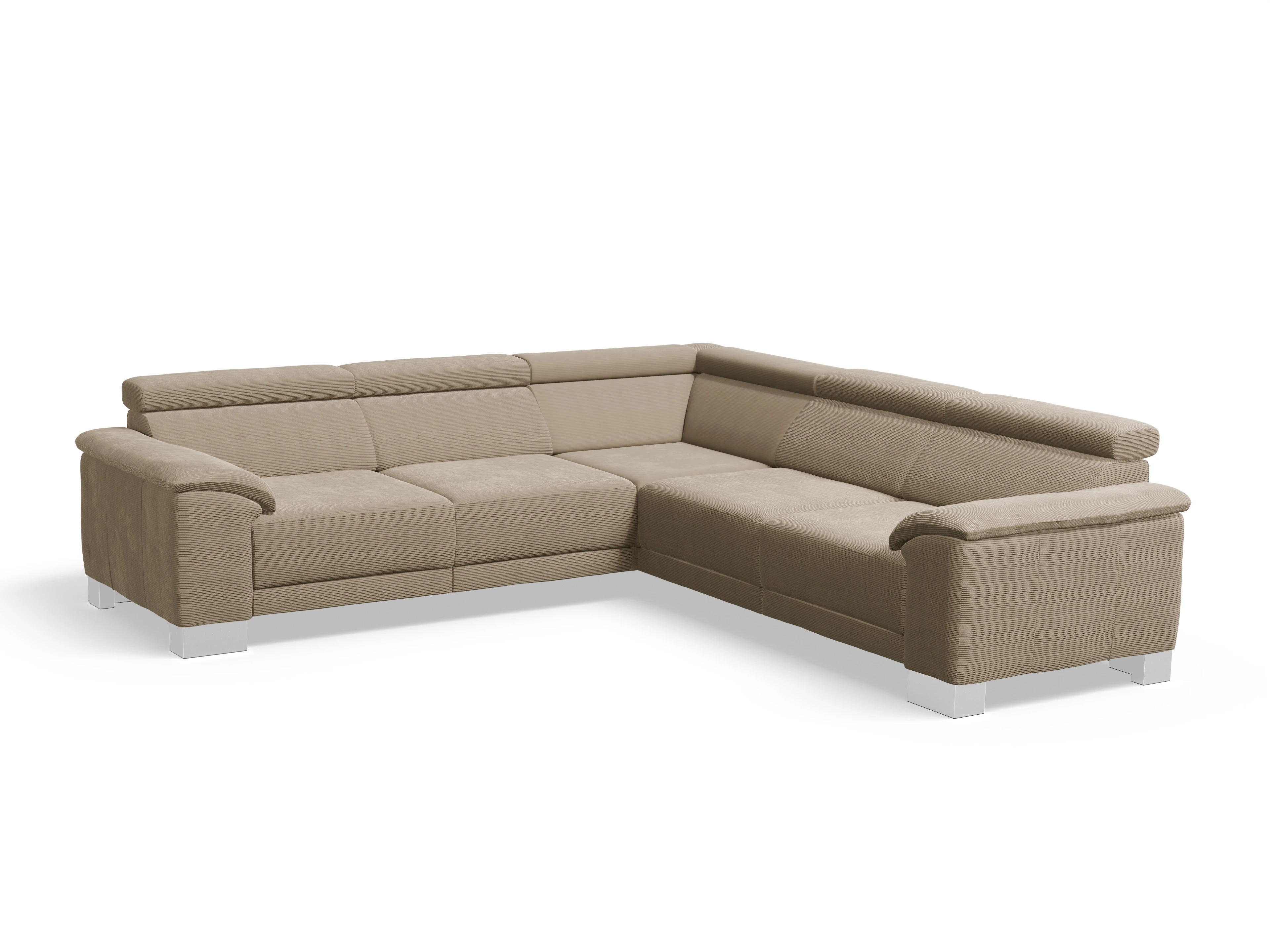 Ansicht des Produktes Antonio Ecksofa gleichschenklig in Stoff Braun