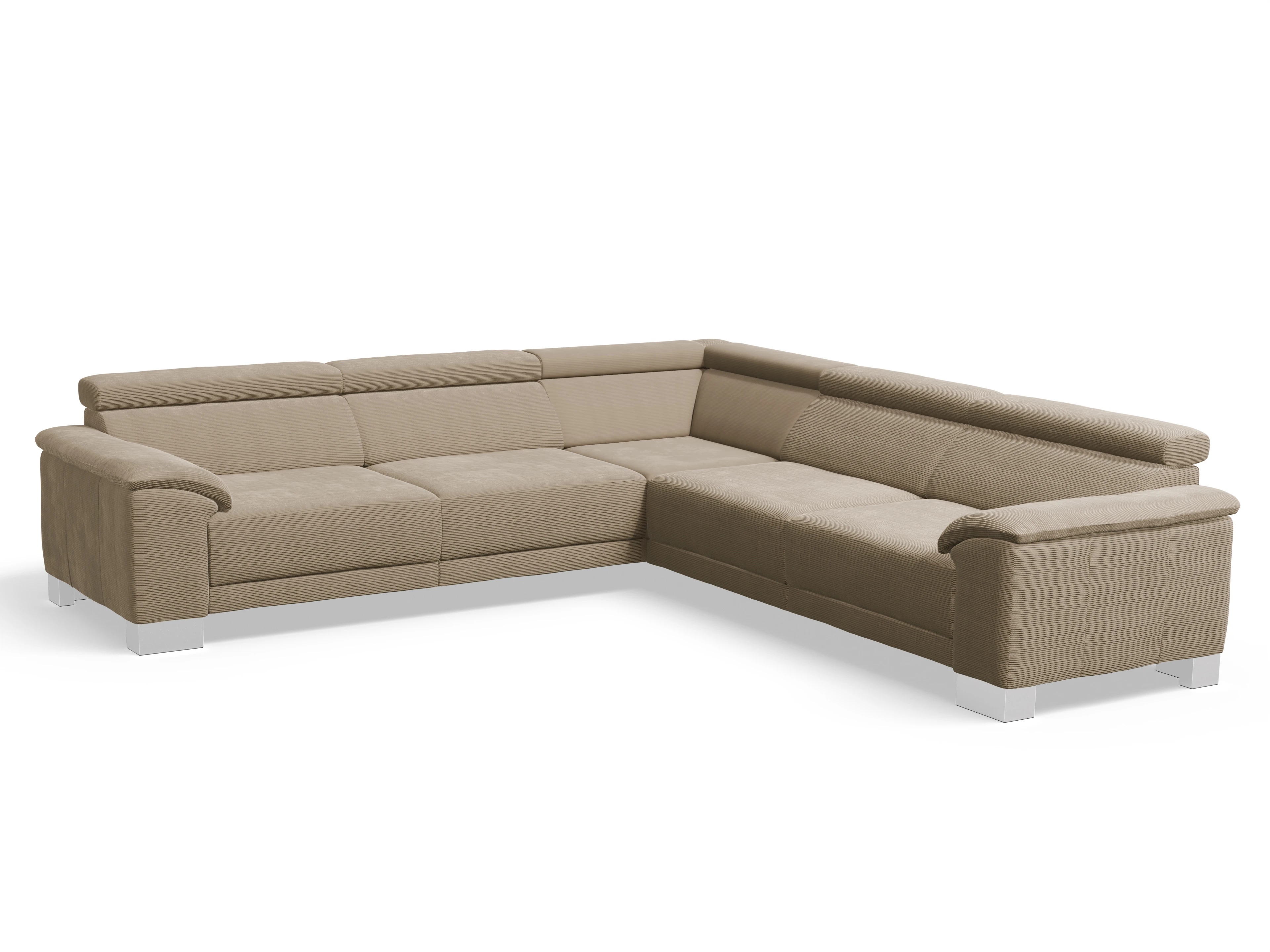Ansicht des Produktes Antonio Ecksofa gleichschenklig in Stoff Braun