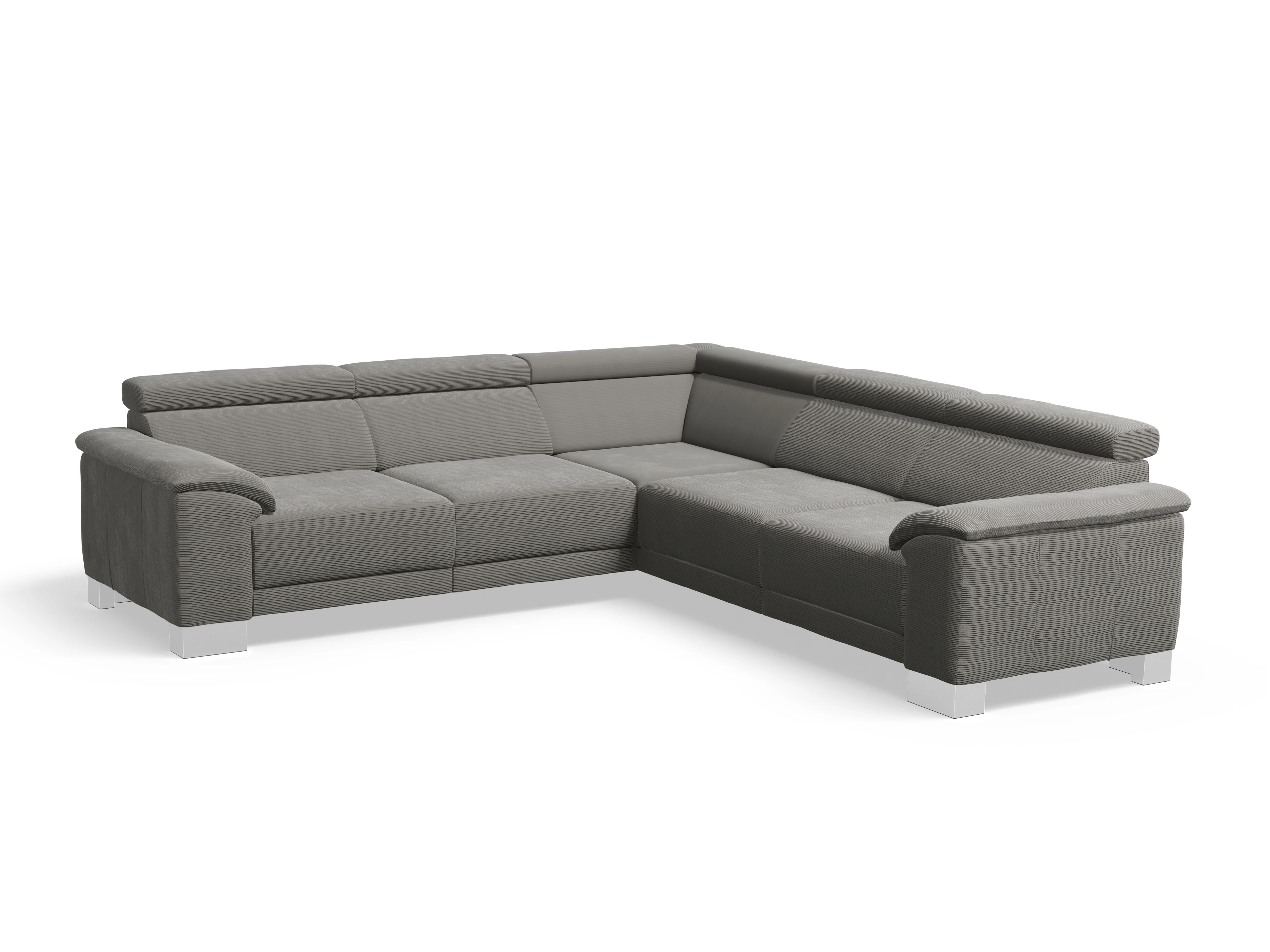 Antonio Ecksofa SPE Medium Ansicht des Produktes Antonio Ecksofa gleichschenklig in Stoff Grau