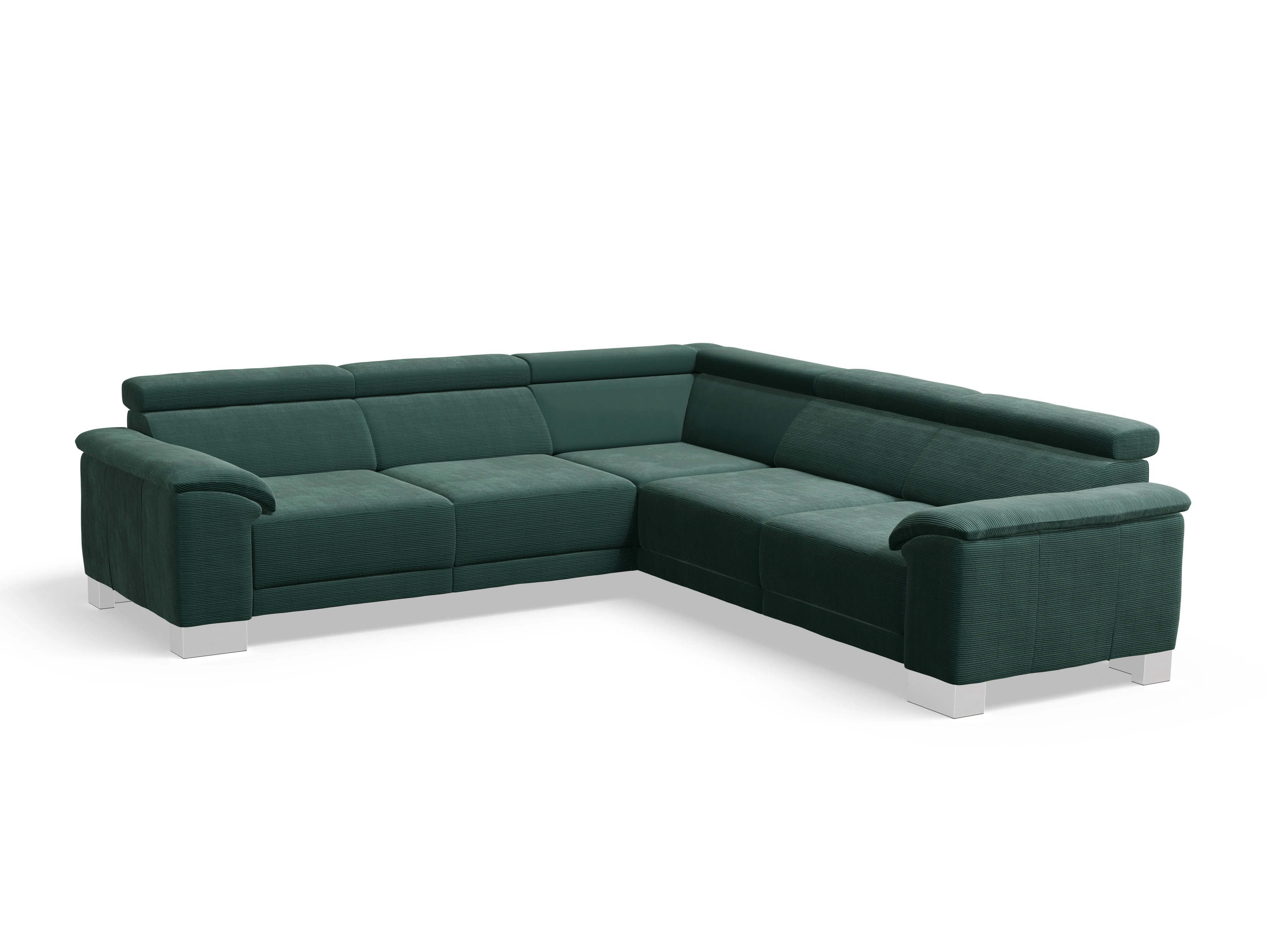 Ansicht des Produktes Antonio Ecksofa gleichschenklig in Stoff Grün