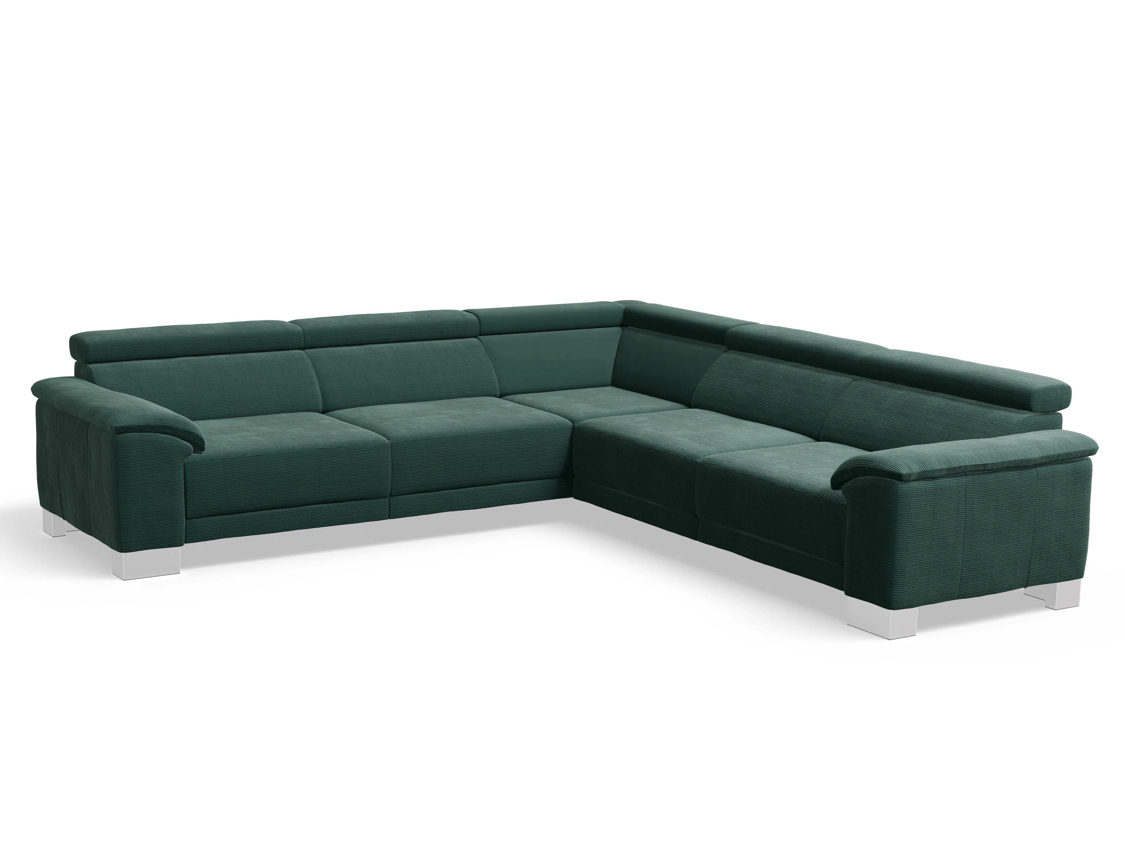 Ansicht des Produktes Antonio Ecksofa gleichschenklig in Stoff Grün
