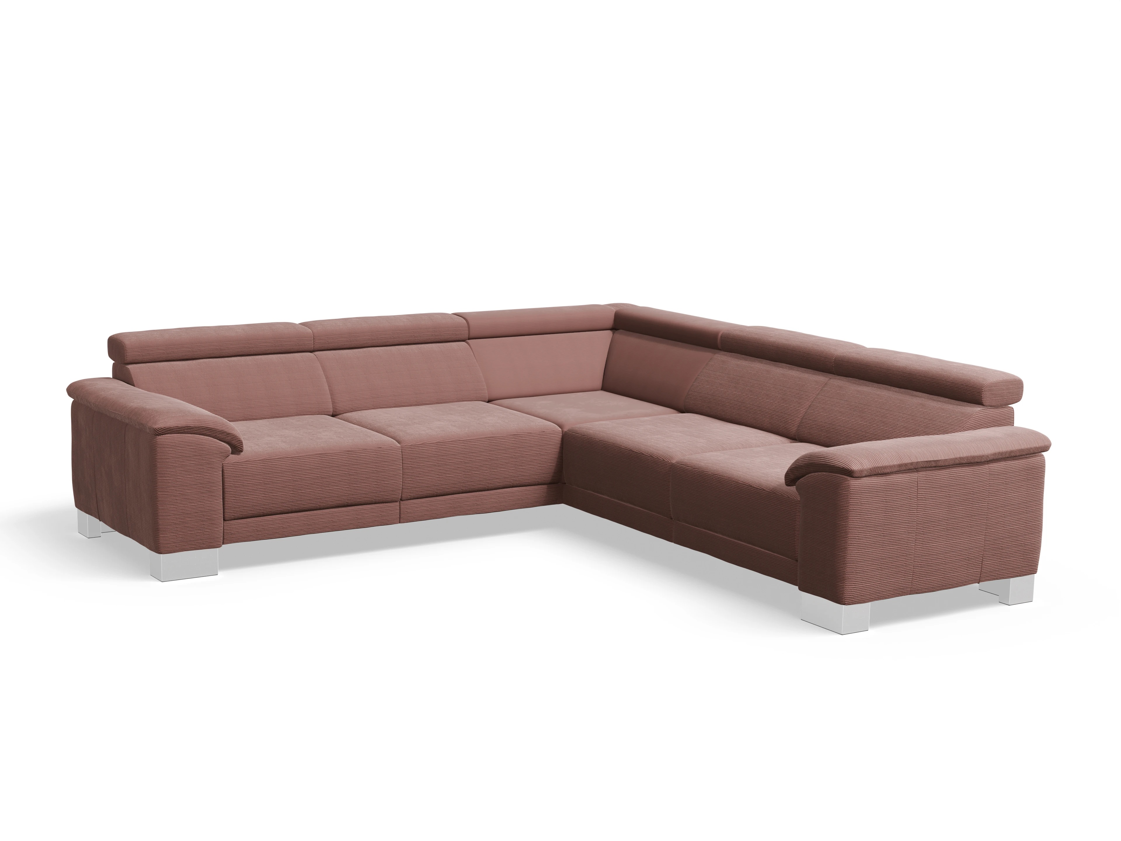 Ansicht des Produktes Antonio Ecksofa gleichschenklig in Stoff Rosa