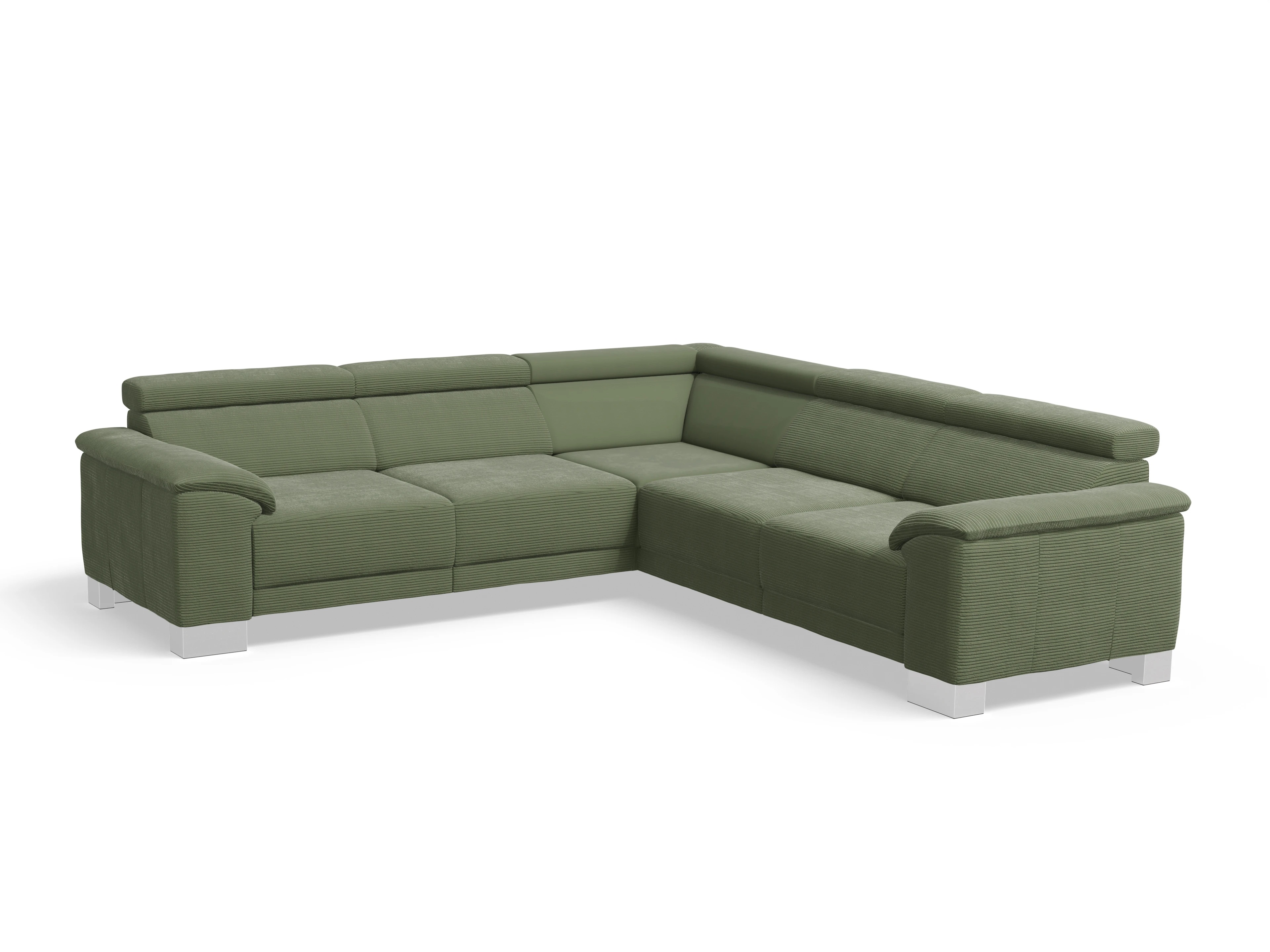 Ansicht des Produktes Antonio Ecksofa gleichschenklig in Stoff Grün