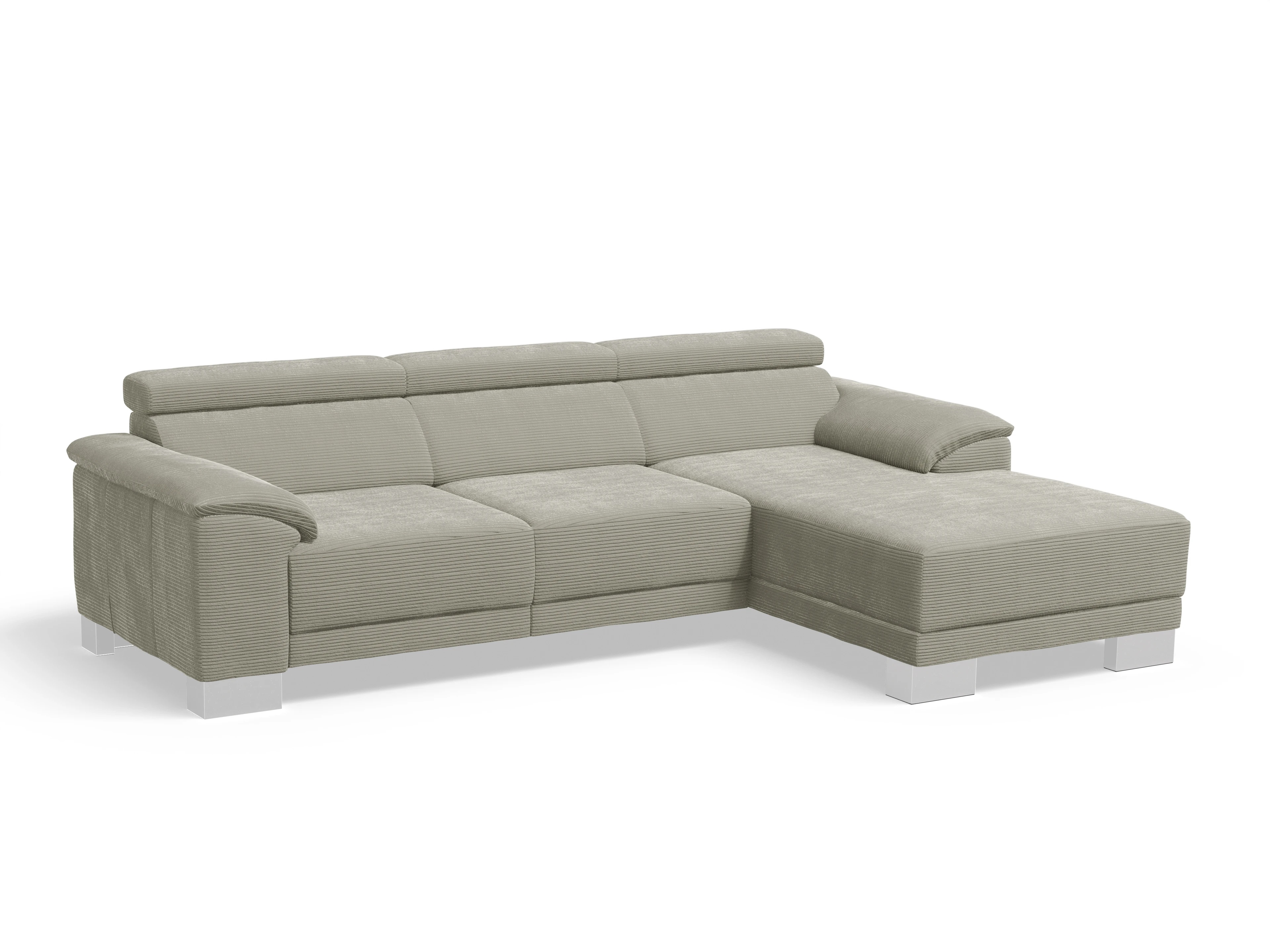 Antonio Ecksofa LO Medium R Ansicht des Produktes Antonio in Stoff Braun