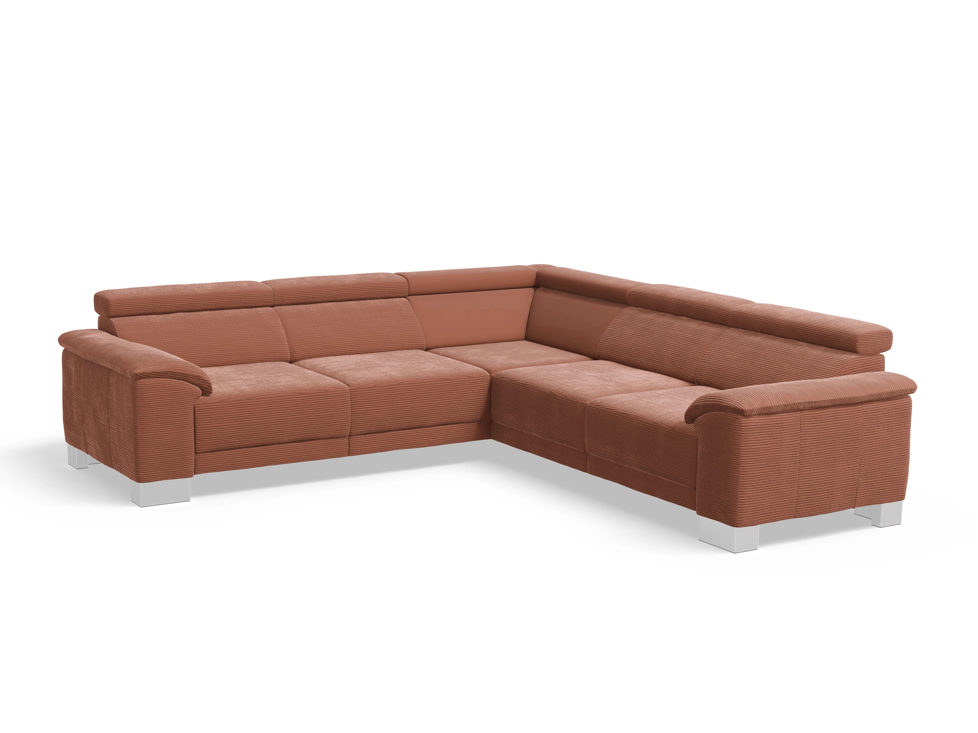 Ansicht des Produktes Antonio Ecksofa gleichschenklig in Stoff Braun