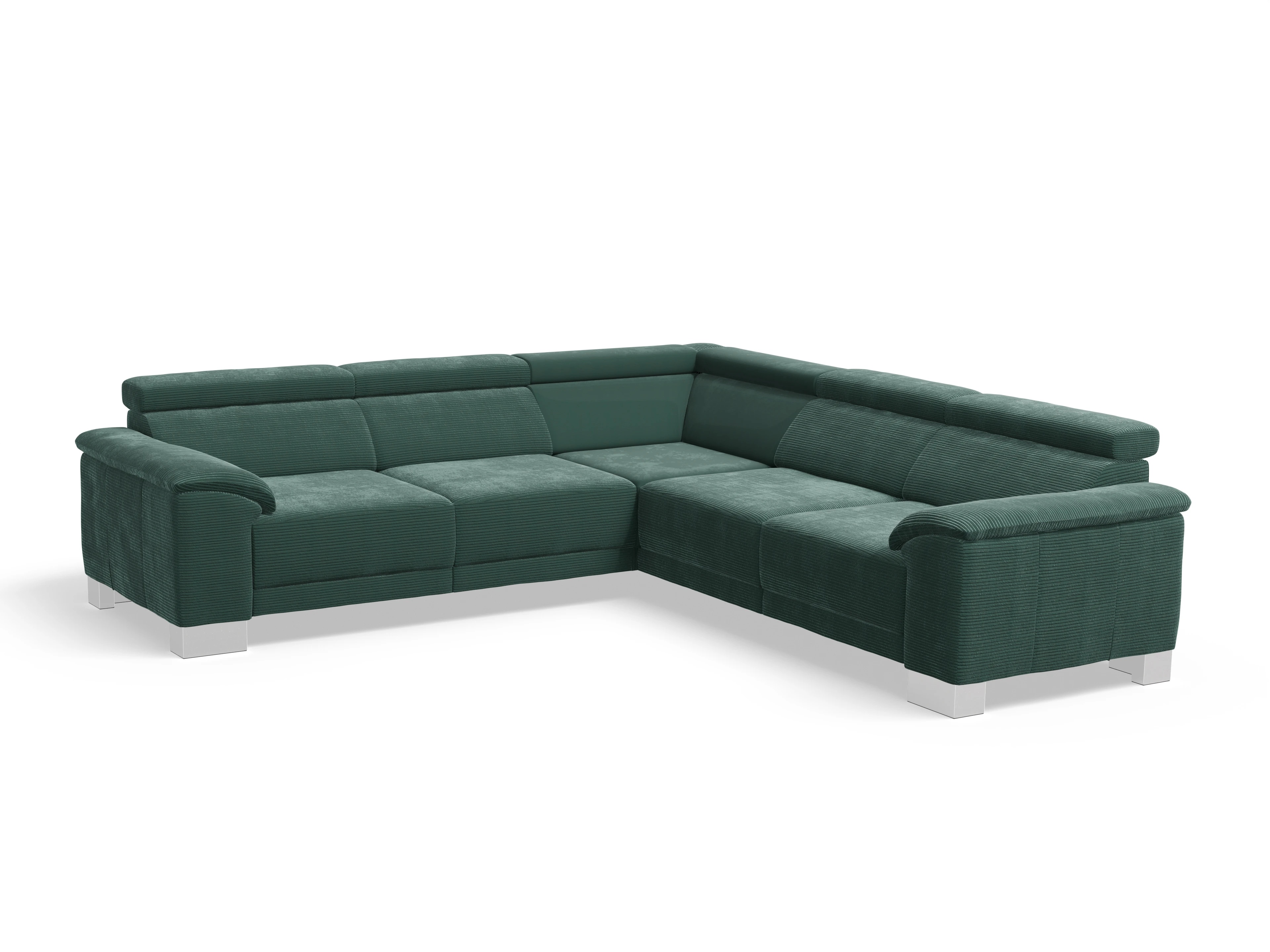 Ansicht des Produktes Antonio Ecksofa gleichschenklig in Stoff Grün