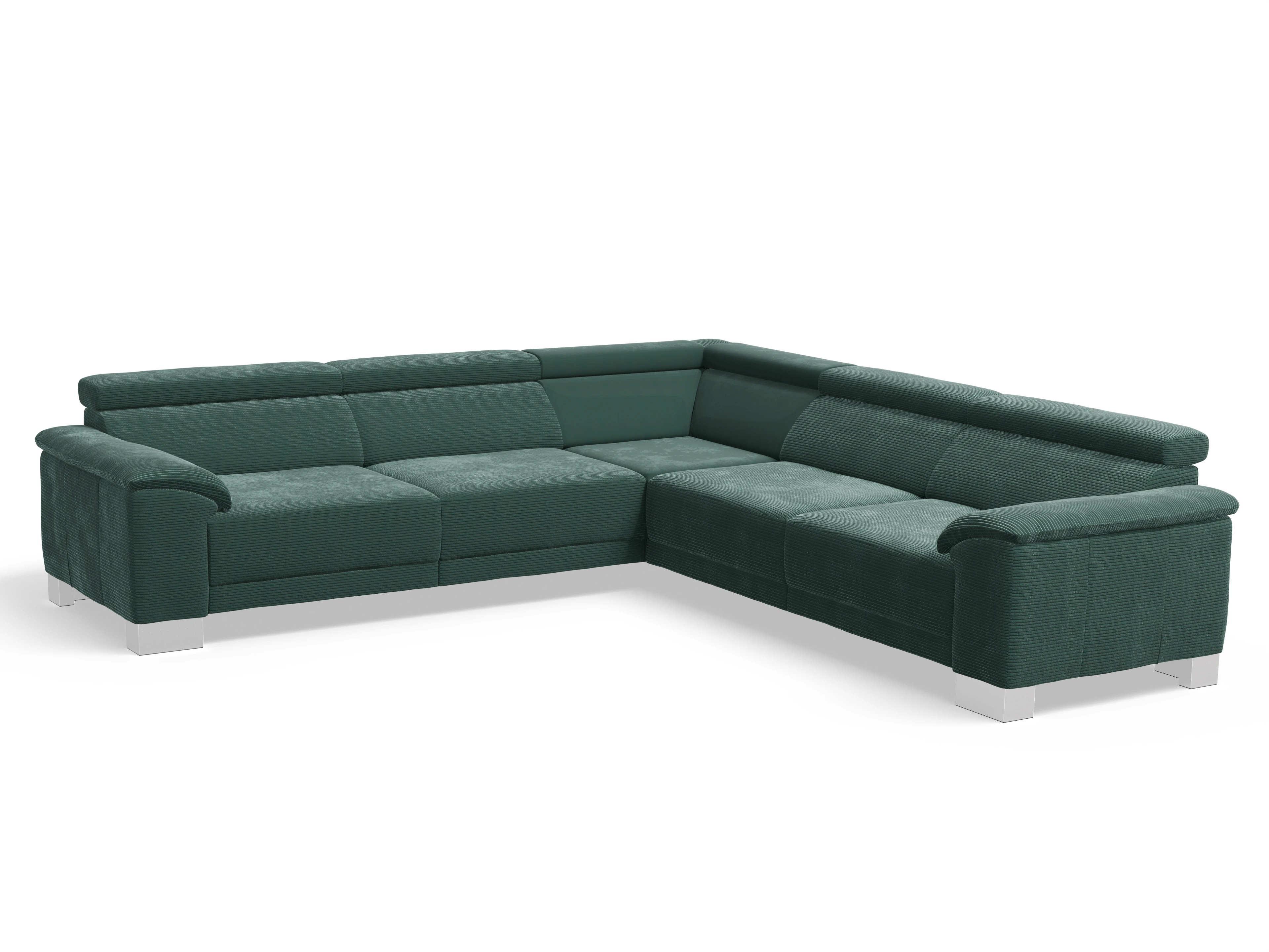Ansicht des Produktes Antonio Ecksofa gleichschenklig in Stoff Grün