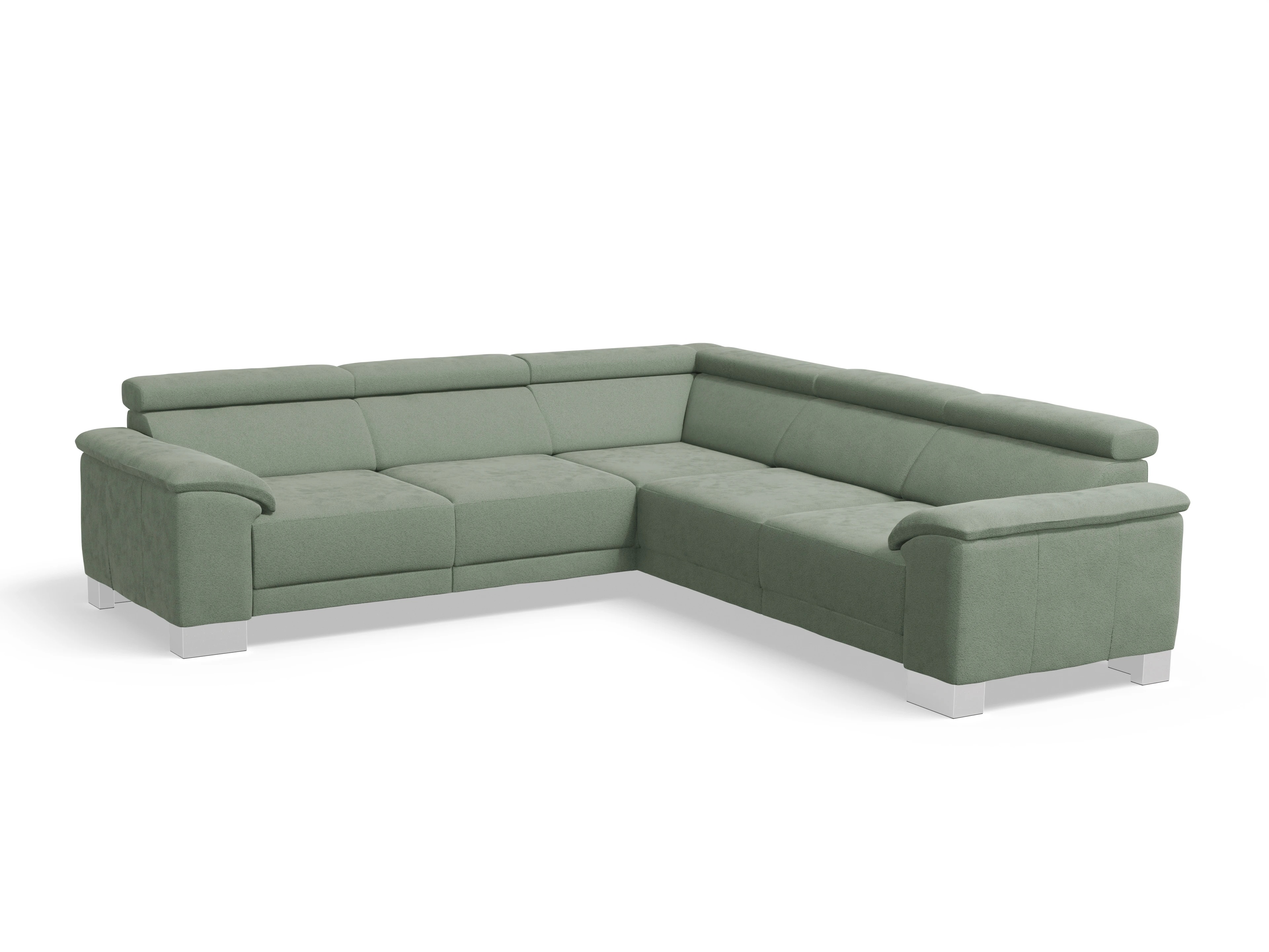 Antonio Ecksofa SPE Medium Ansicht des Produktes Antonio Ecksofa gleichschenklig in Stoff Grün
