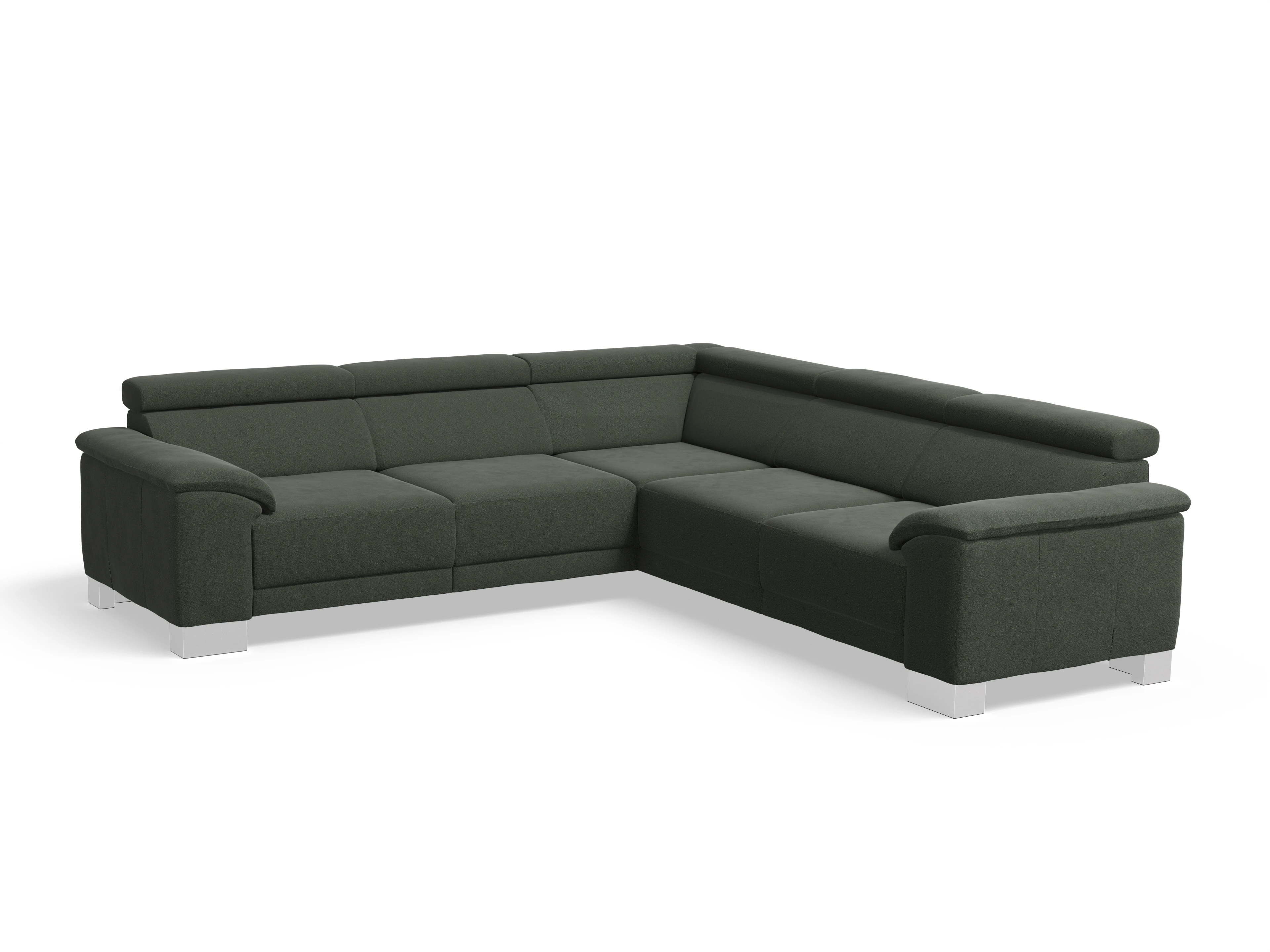 Antonio Ecksofa SPE Medium Ansicht des Produktes Antonio Ecksofa gleichschenklig in Stoff Grün