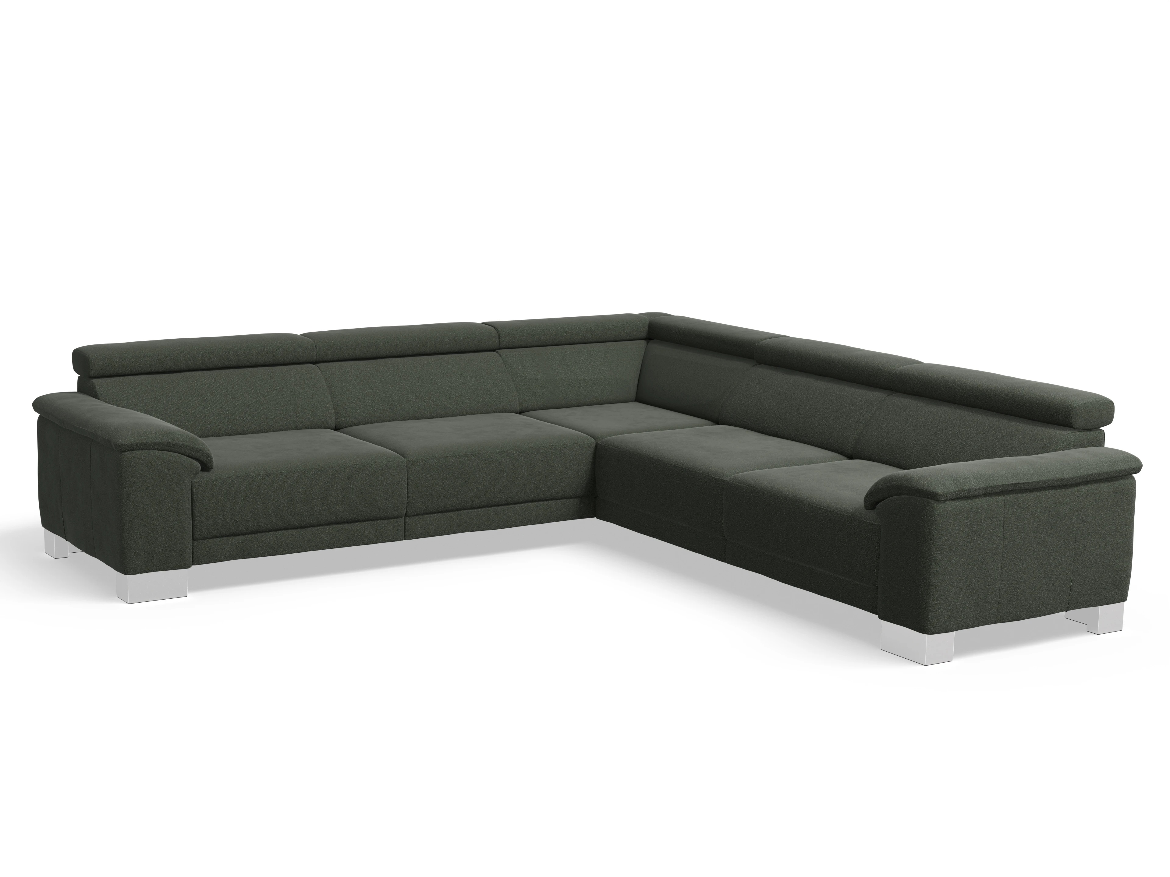 Ansicht des Produktes Antonio Ecksofa gleichschenklig in Stoff Grün