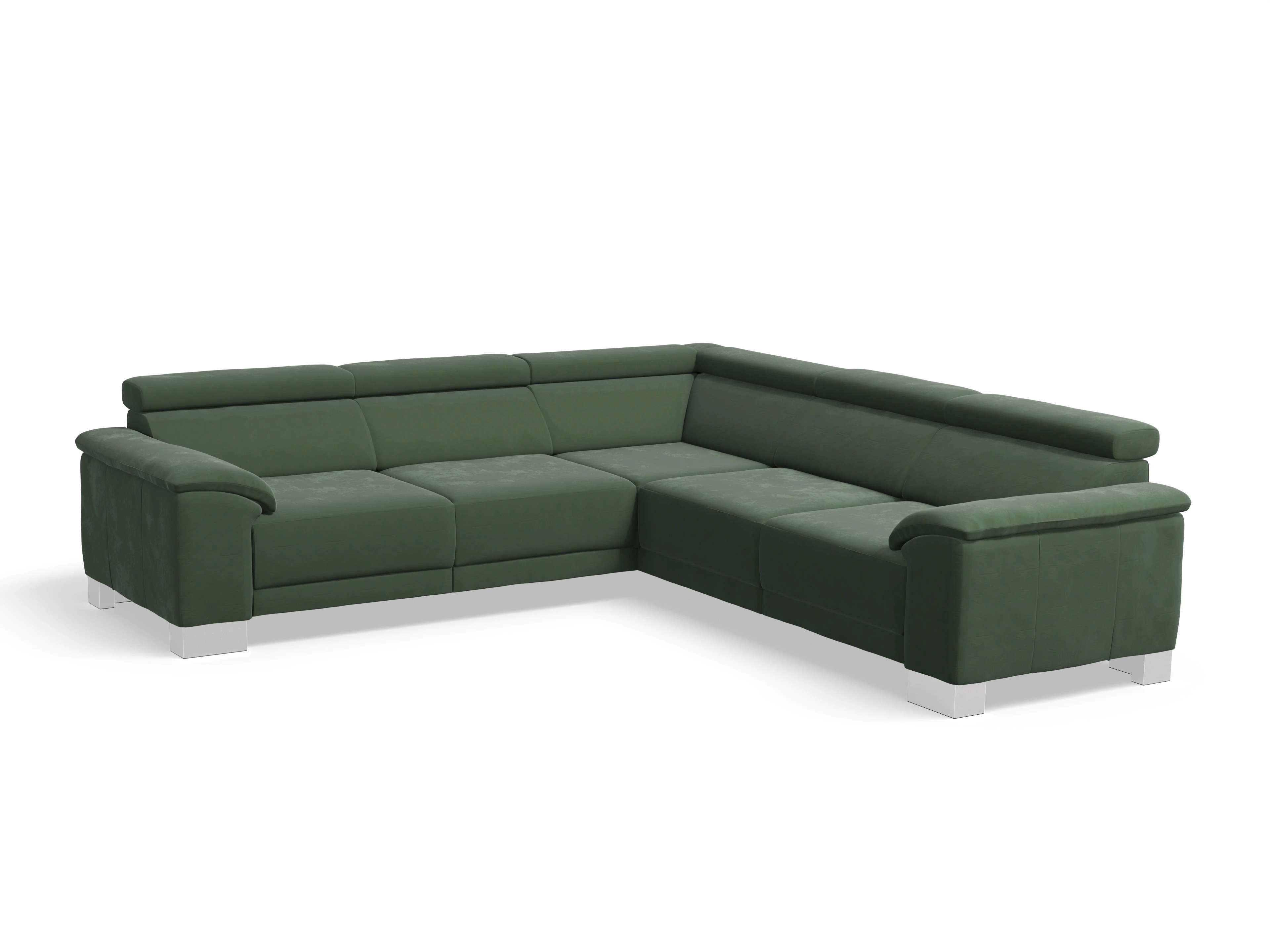 Ansicht des Produktes Antonio Ecksofa gleichschenklig in Stoff Grün