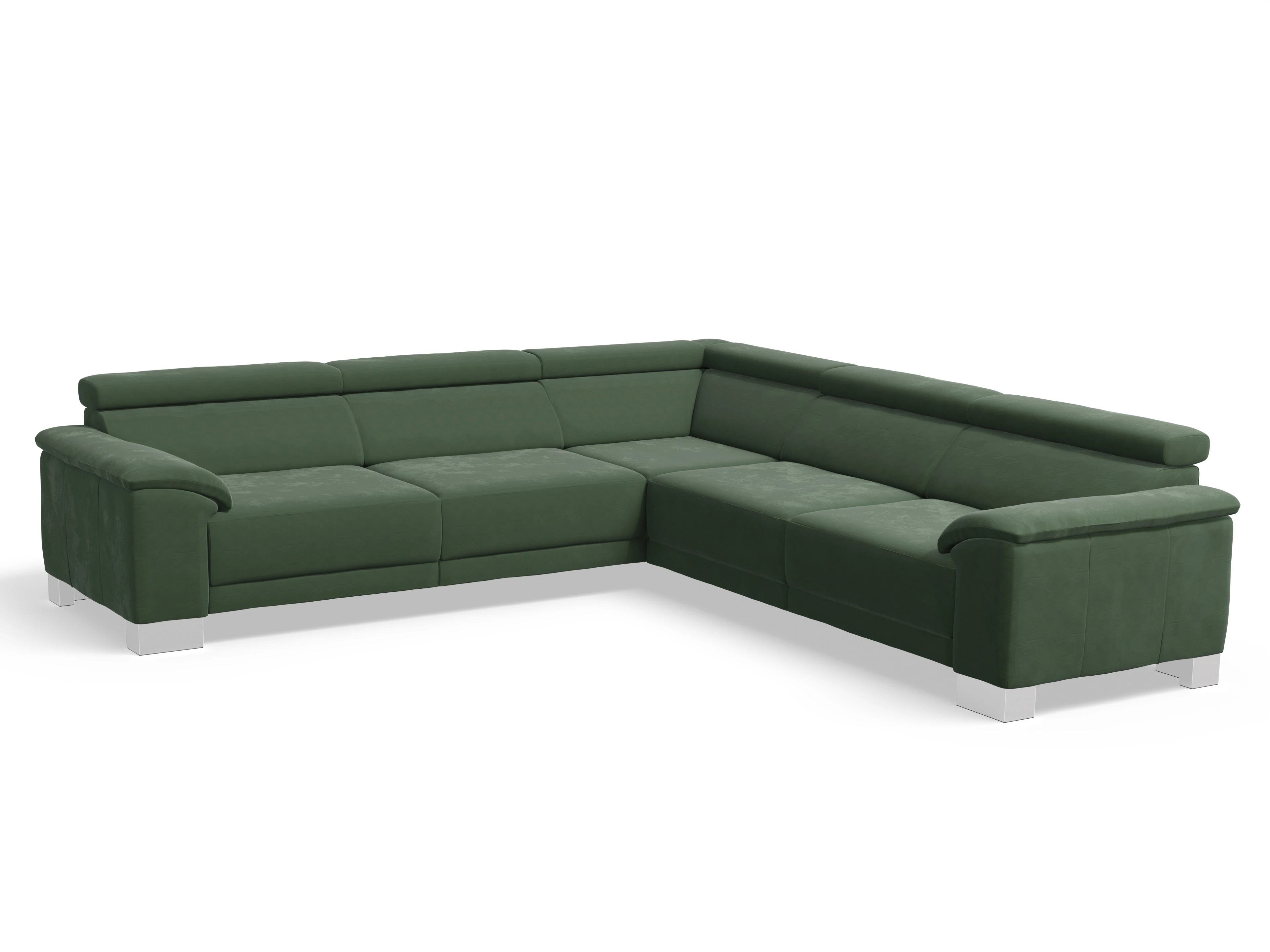 Ansicht des Produktes Antonio Ecksofa gleichschenklig in Stoff Grün