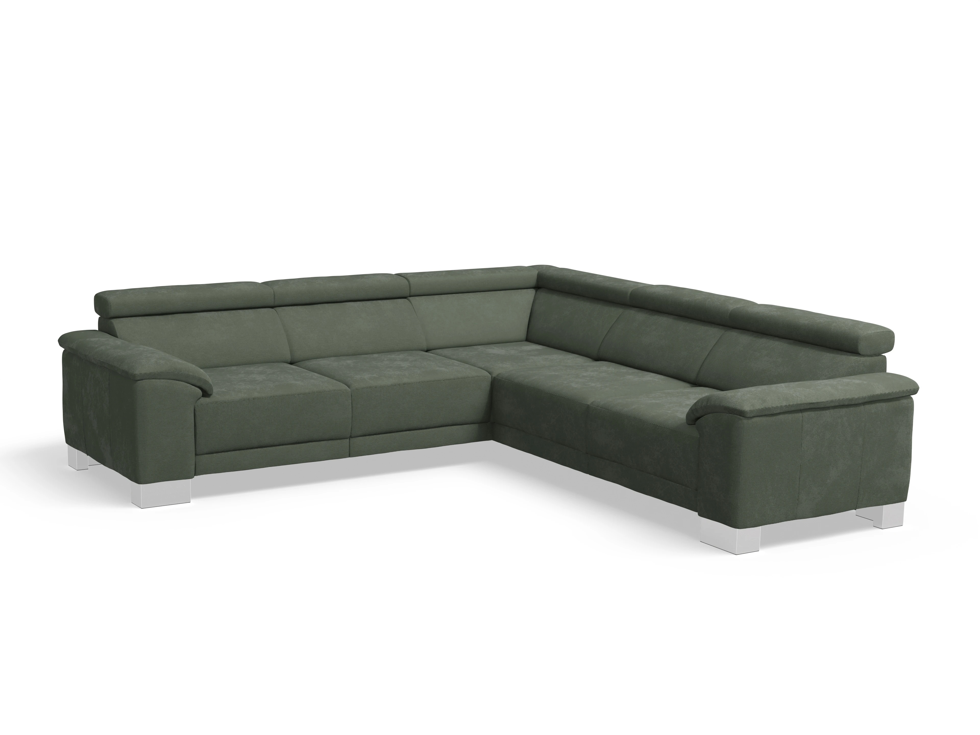 Ansicht des Produktes Antonio Ecksofa gleichschenklig in Stoff Grün