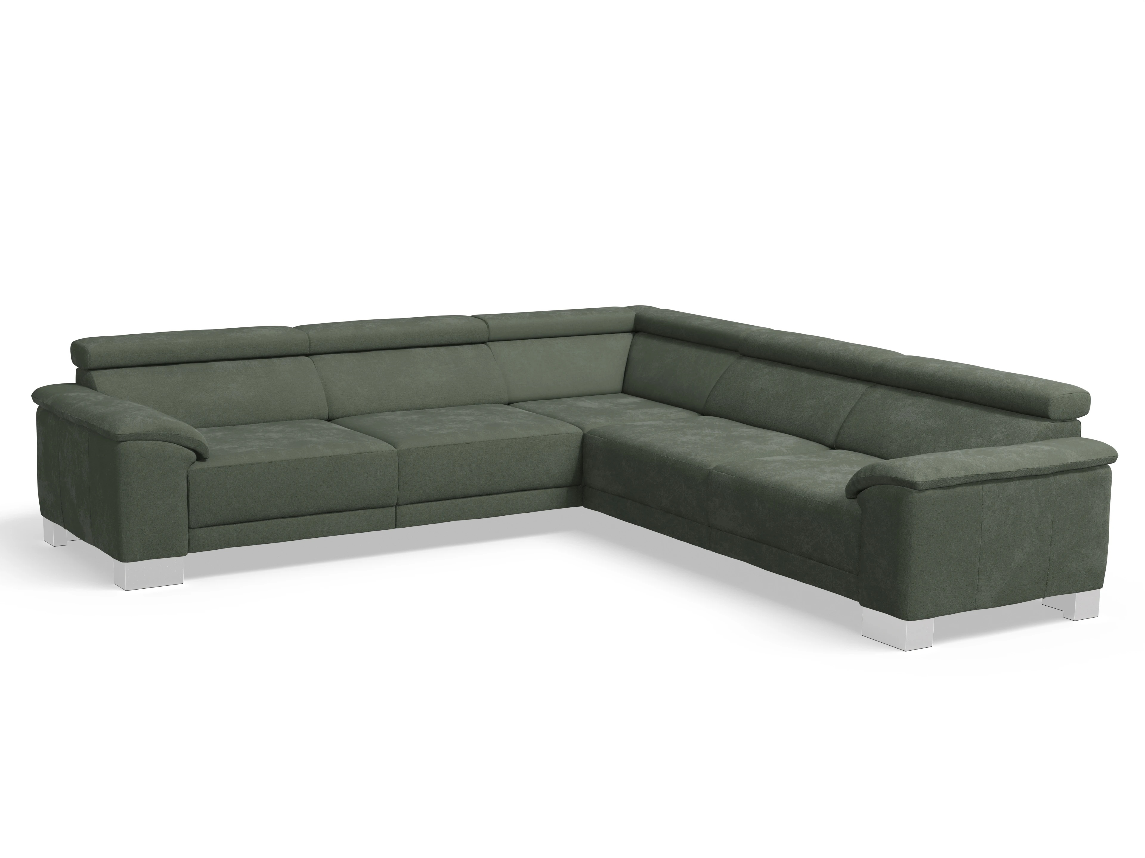 Ansicht des Produktes Antonio Ecksofa gleichschenklig in Stoff Grün