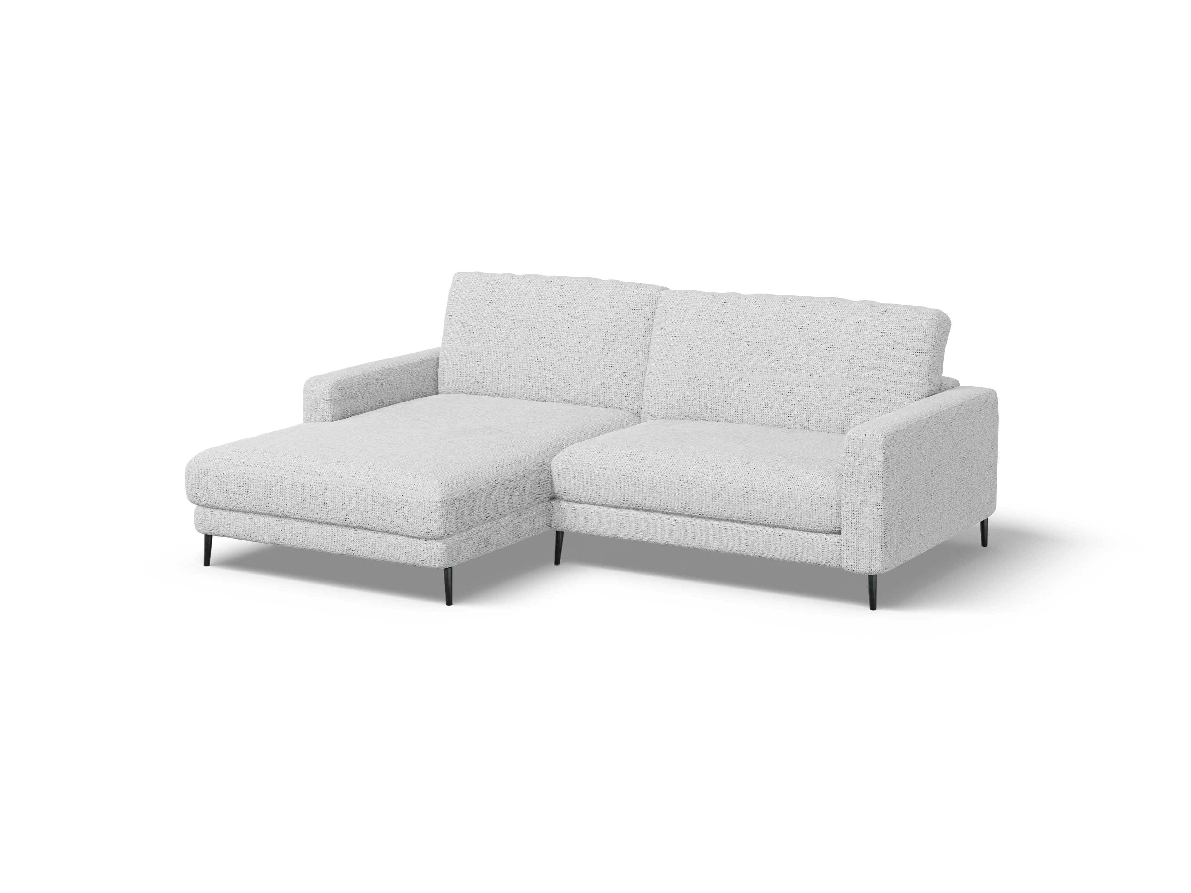 Urbana LO XS L Ansicht des Produktes Urbana Ecksofa links Abschluss offen in Stoff Grau