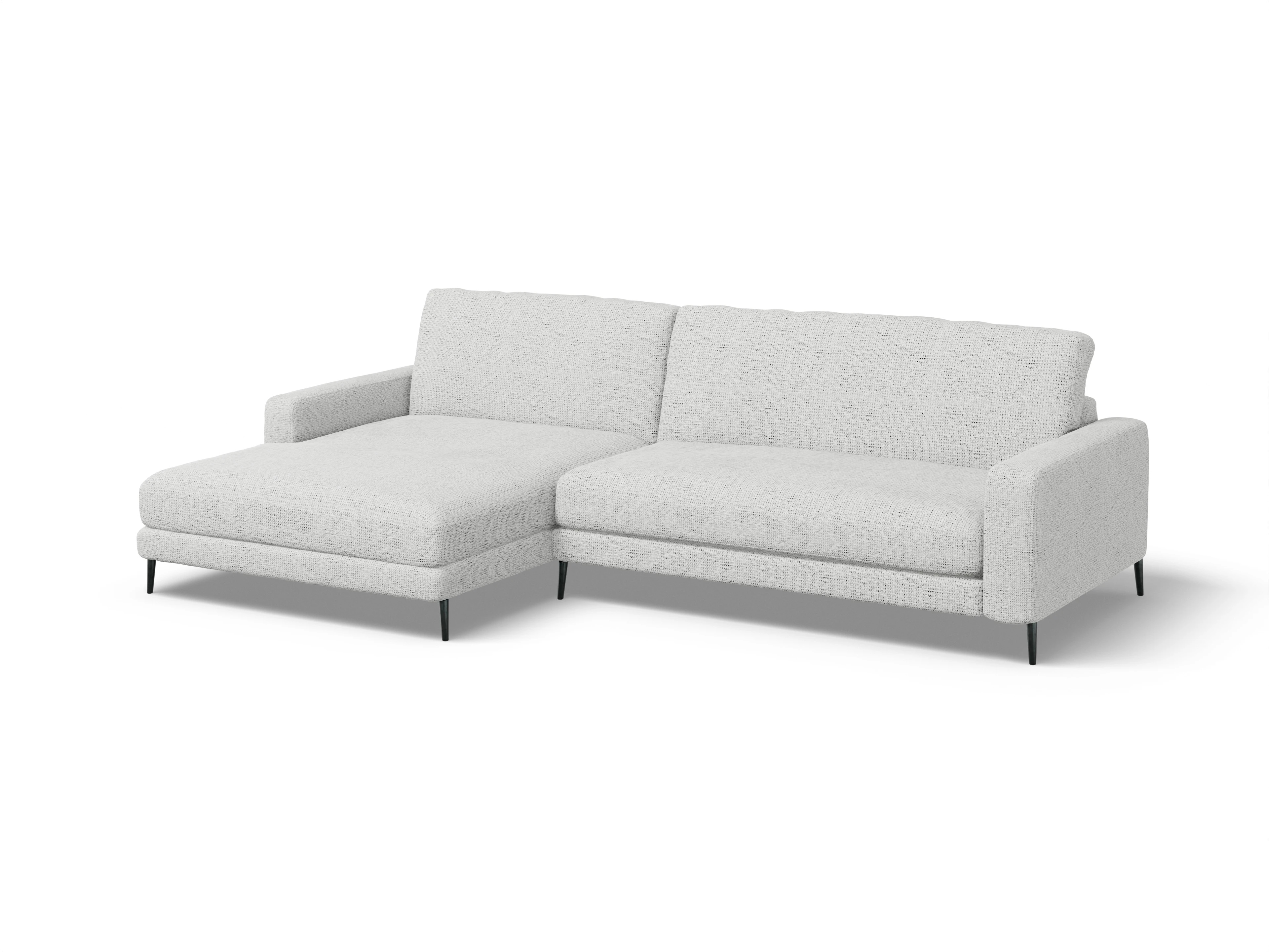 Urbana LOXL Medium L Ansicht des Produktes Urbana Ecksofa links Abschluss offen in Stoff Grau