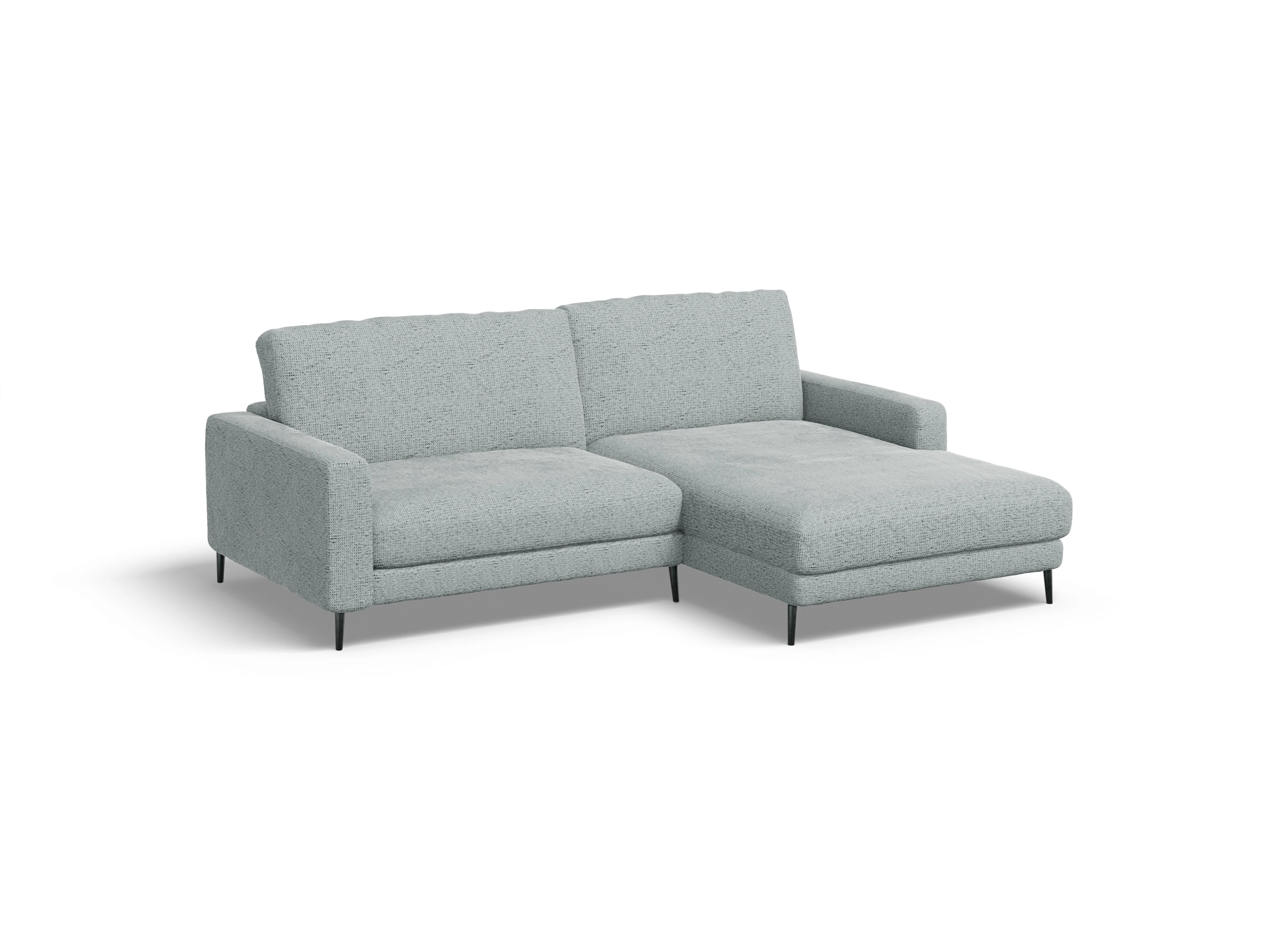 Urbana LO XS R Ansicht des Produktes Urbana Ecksofa rechts Abschluss offen in Stoff Grau