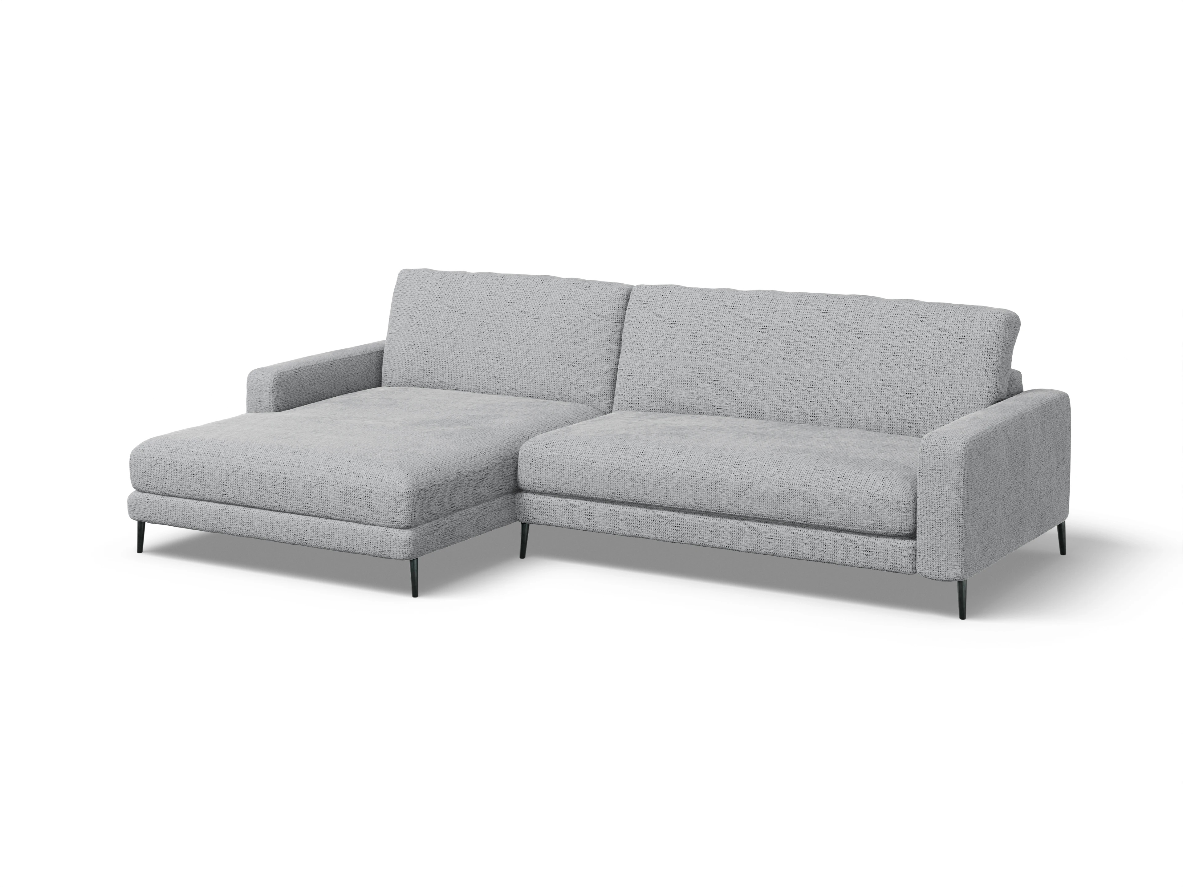 Urbana LOXL Medium L Ansicht des Produktes Urbana Ecksofa links Abschluss offen in Stoff Grau