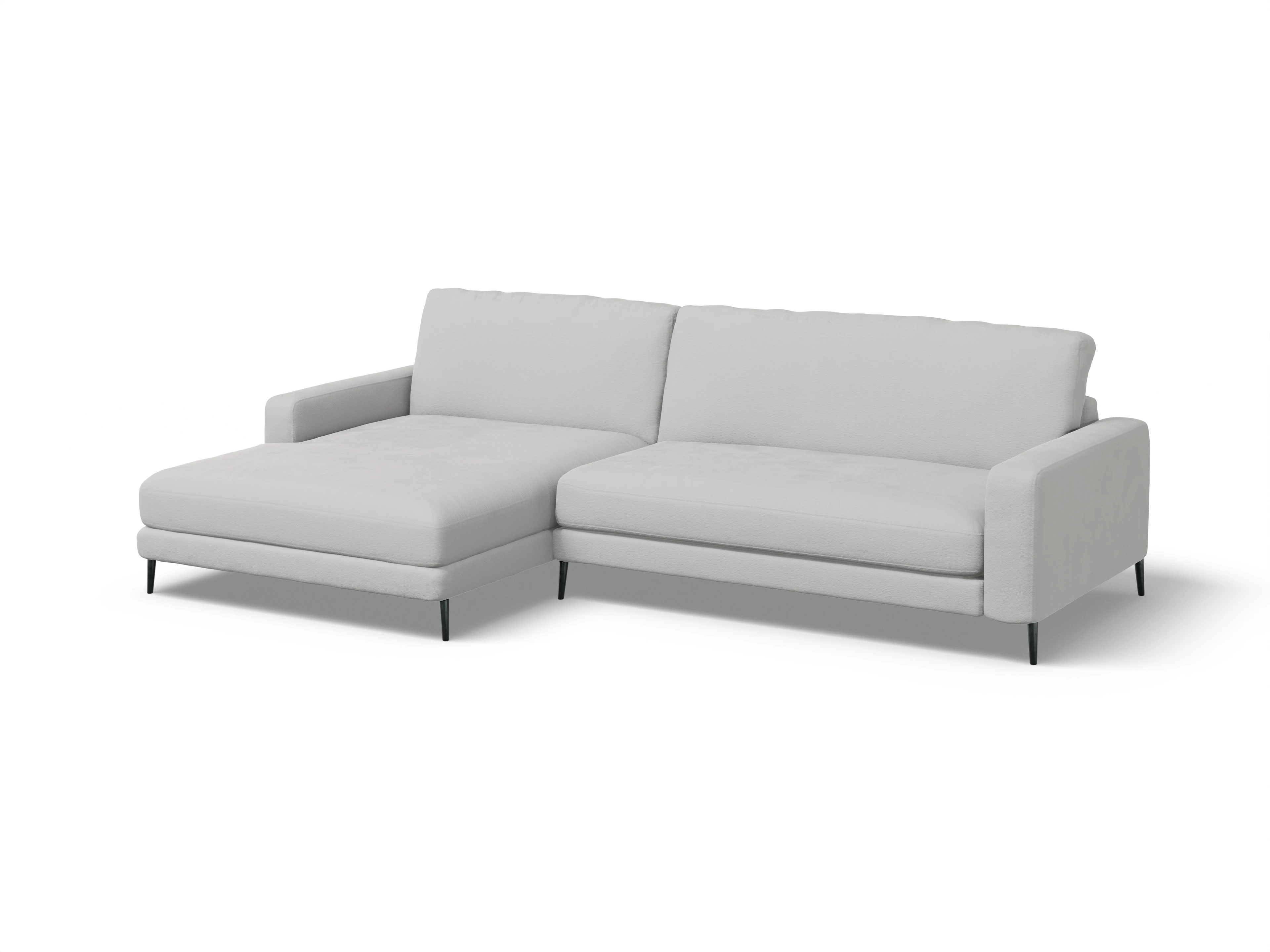 Urbana LOXL Medium L Ansicht des Produktes Urbana Ecksofa links Abschluss offen in Stoff Grau