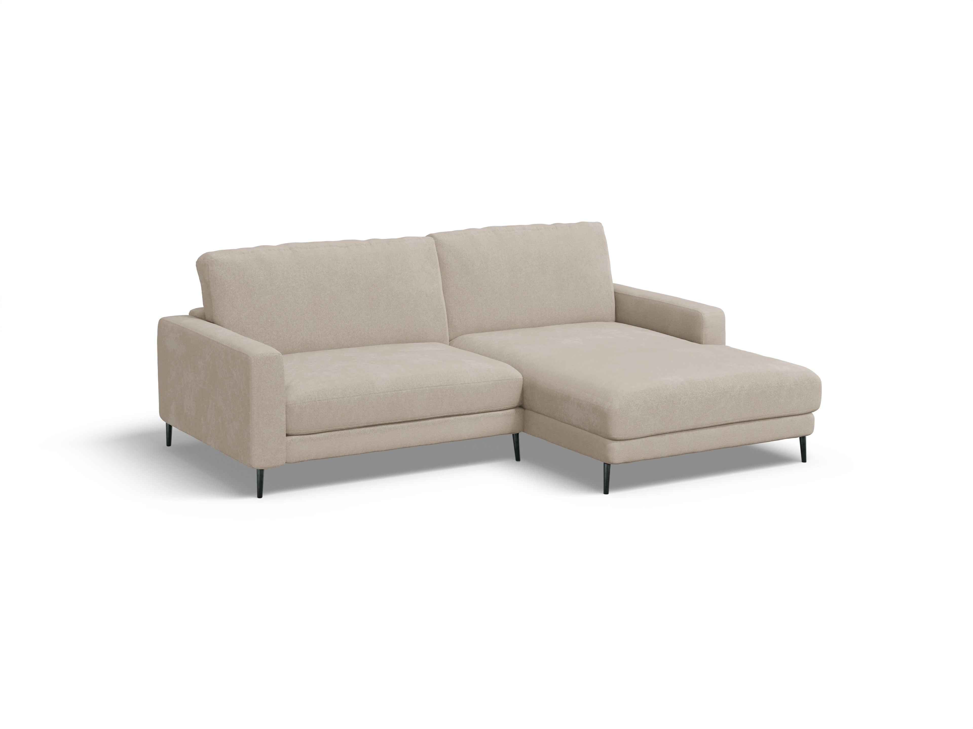 Urbana LO XS R Ansicht des Produktes Urbana Ecksofa rechts Abschluss offen in Stoff Beige