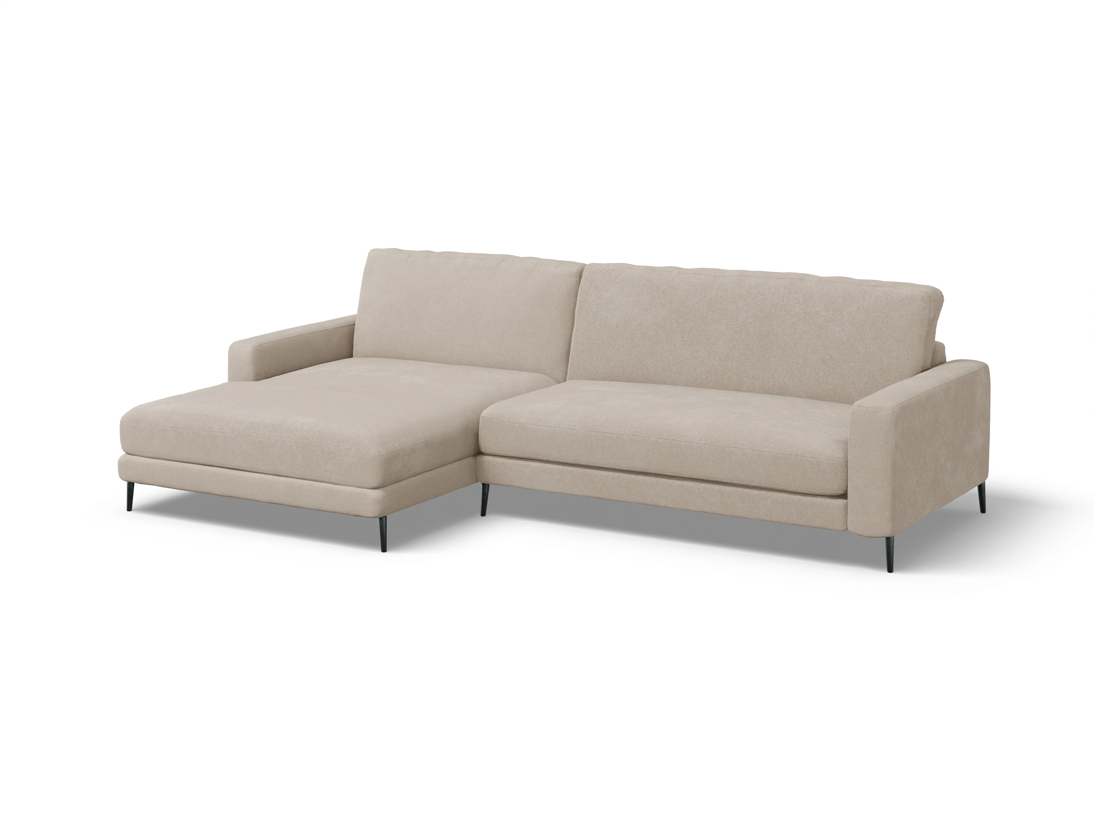 Urbana LOXL Medium L Ansicht des Produktes Urbana Ecksofa links Abschluss offen in Stoff Beige