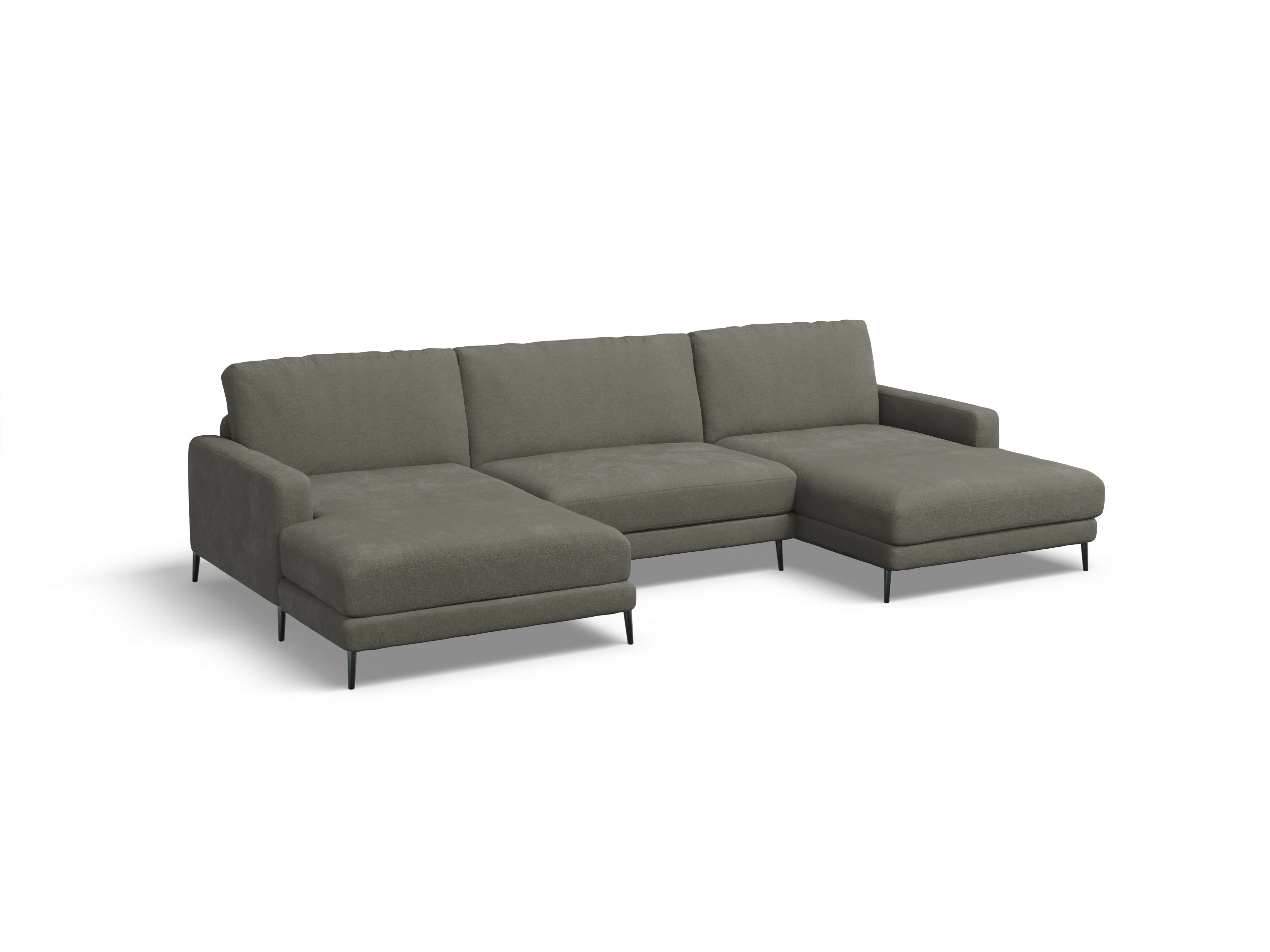 Urbana LO XS Ansicht des Produktes Urbana Wohnlandschaft offen beidseitig in Stoff Grau