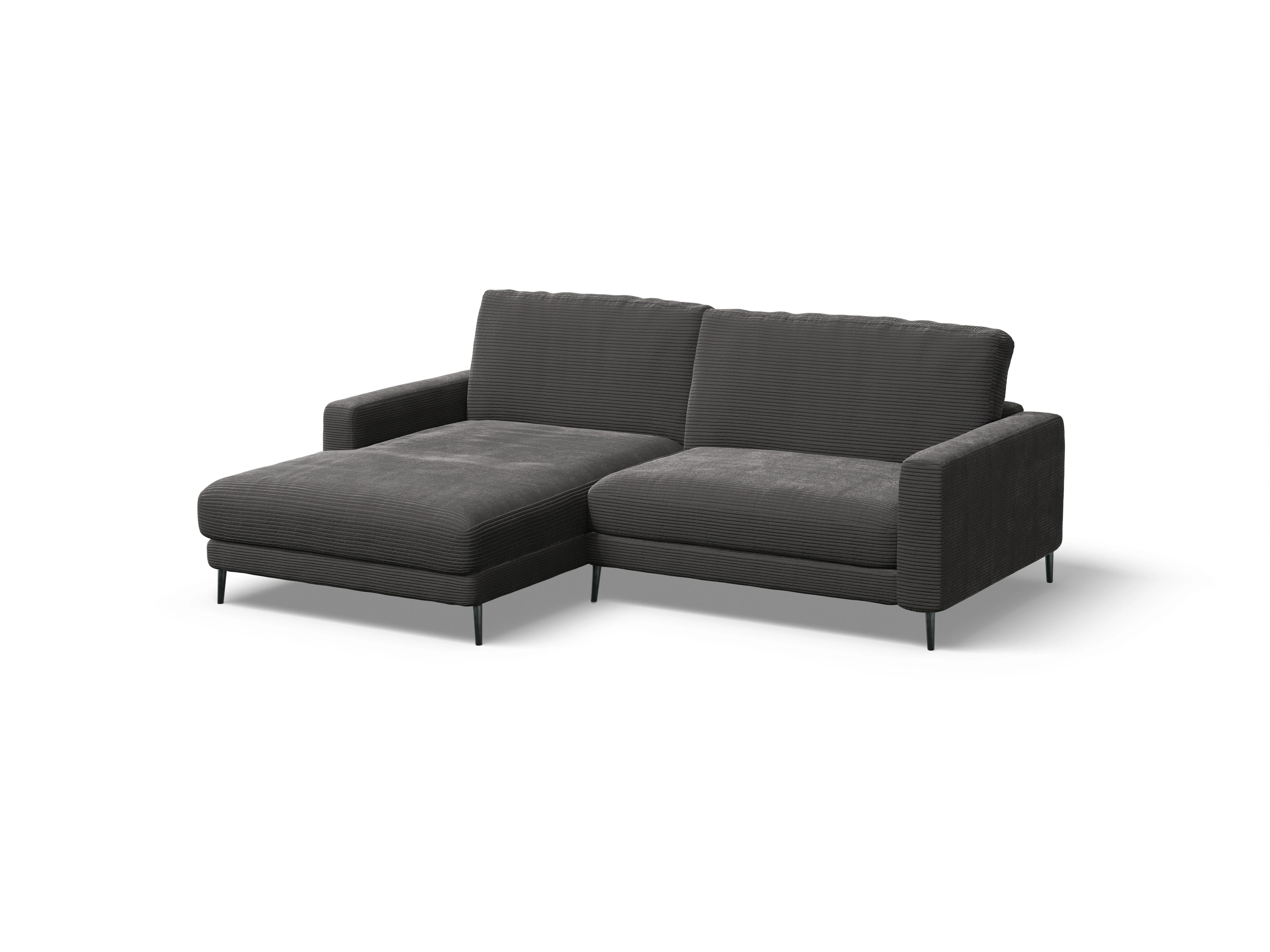 Ansicht des Produktes Urbana Ecksofa links Abschluss offen in Stoff Grau