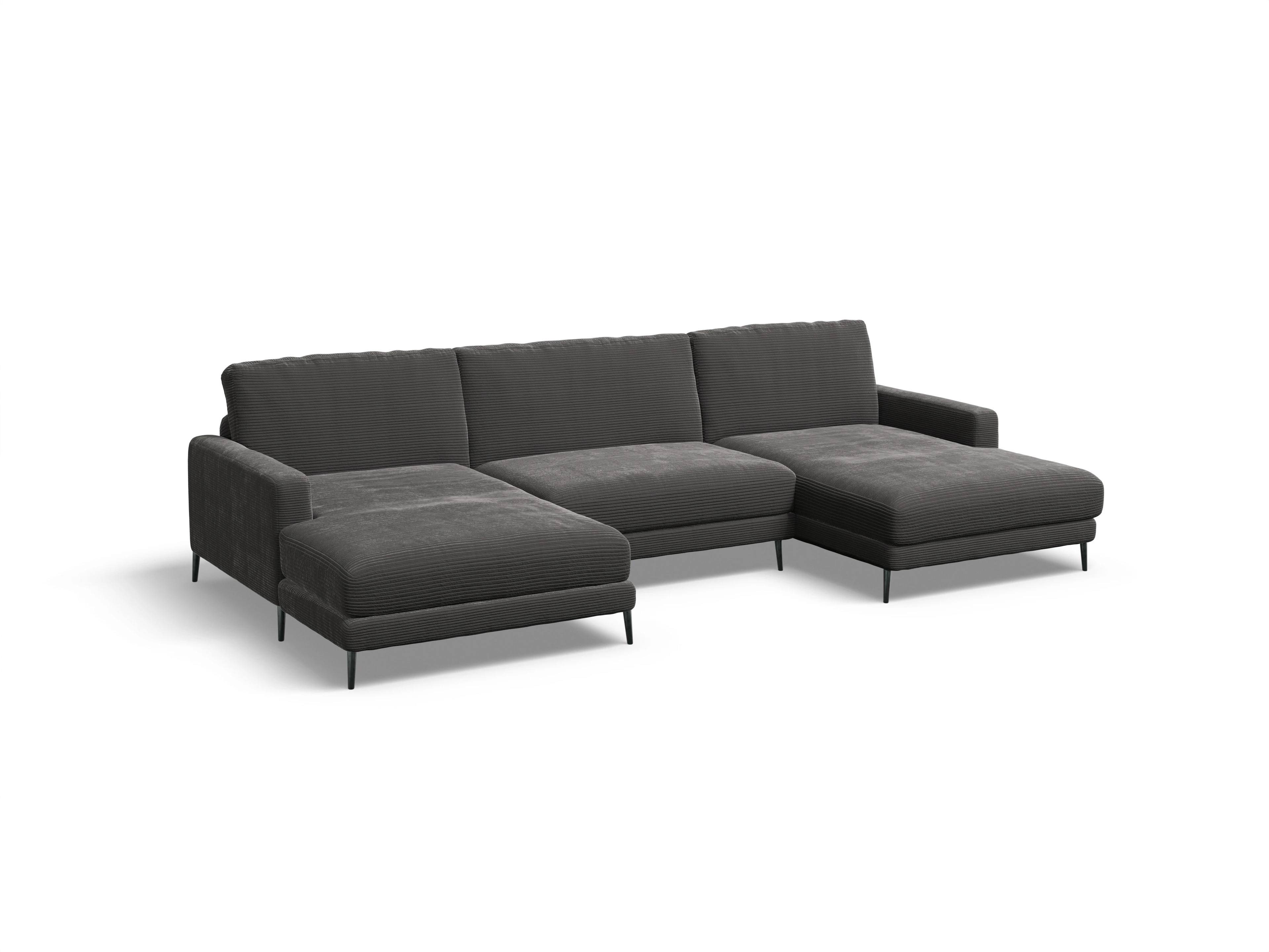 Urbana LO XS Ansicht des Produktes Urbana Wohnlandschaft offen beidseitig in Stoff Grau