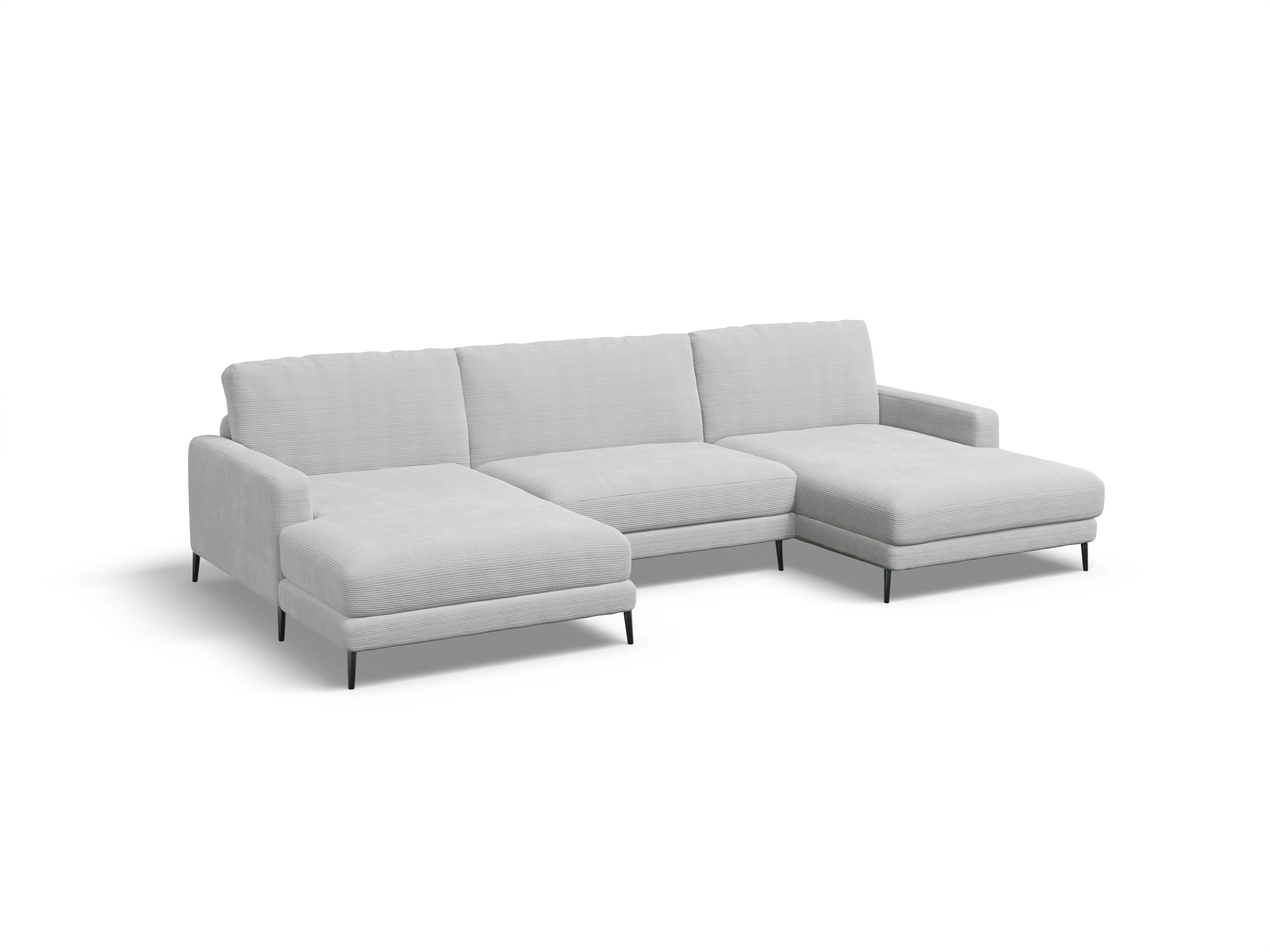Urbana LO XS Ansicht des Produktes Urbana Wohnlandschaft offen beidseitig in Stoff Grau