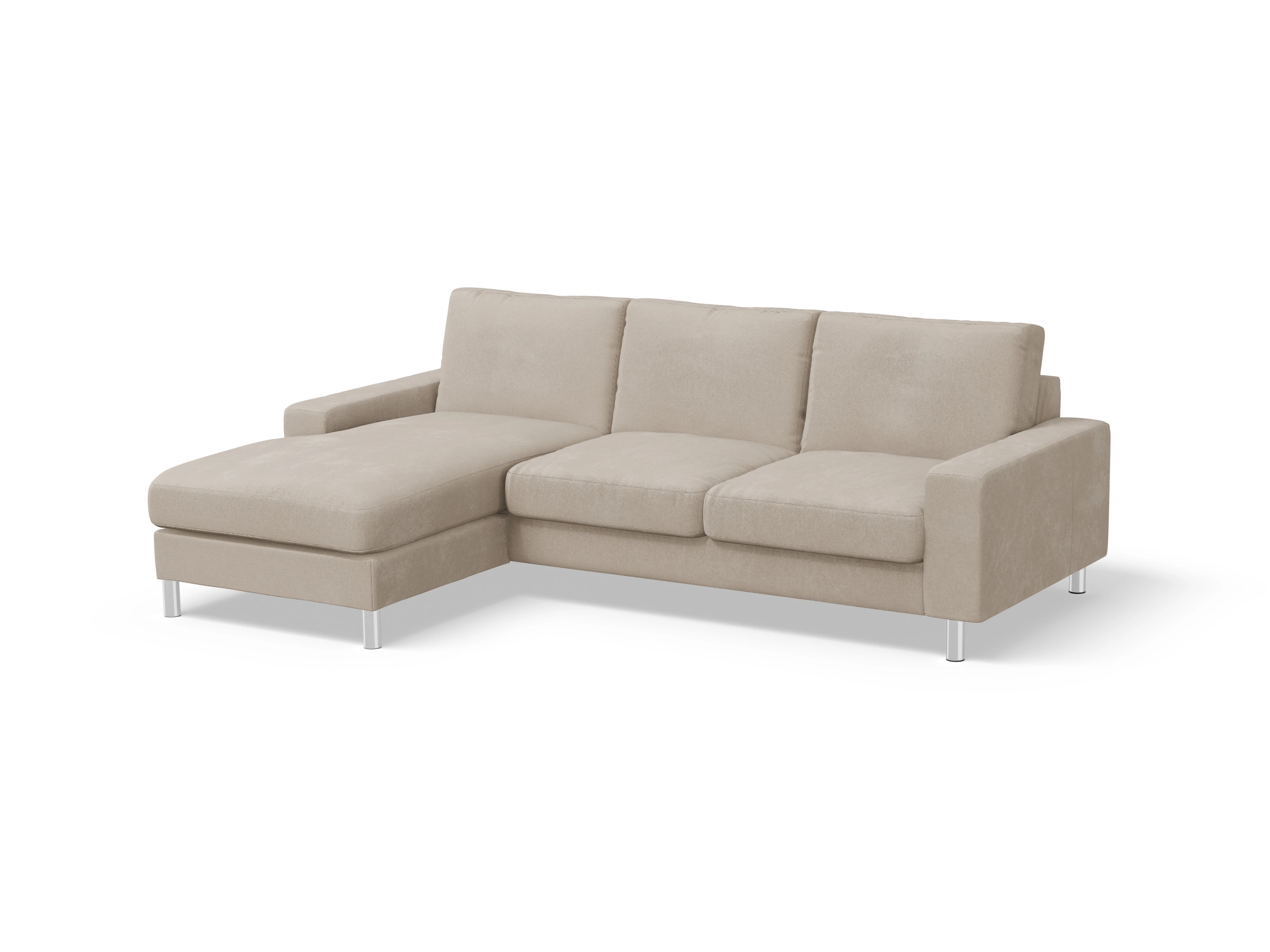 Campo Move Ecksofa LO Small L Ansicht des Produktes Campo Move Ecksofa links Abschluss offen in Stoff Beige