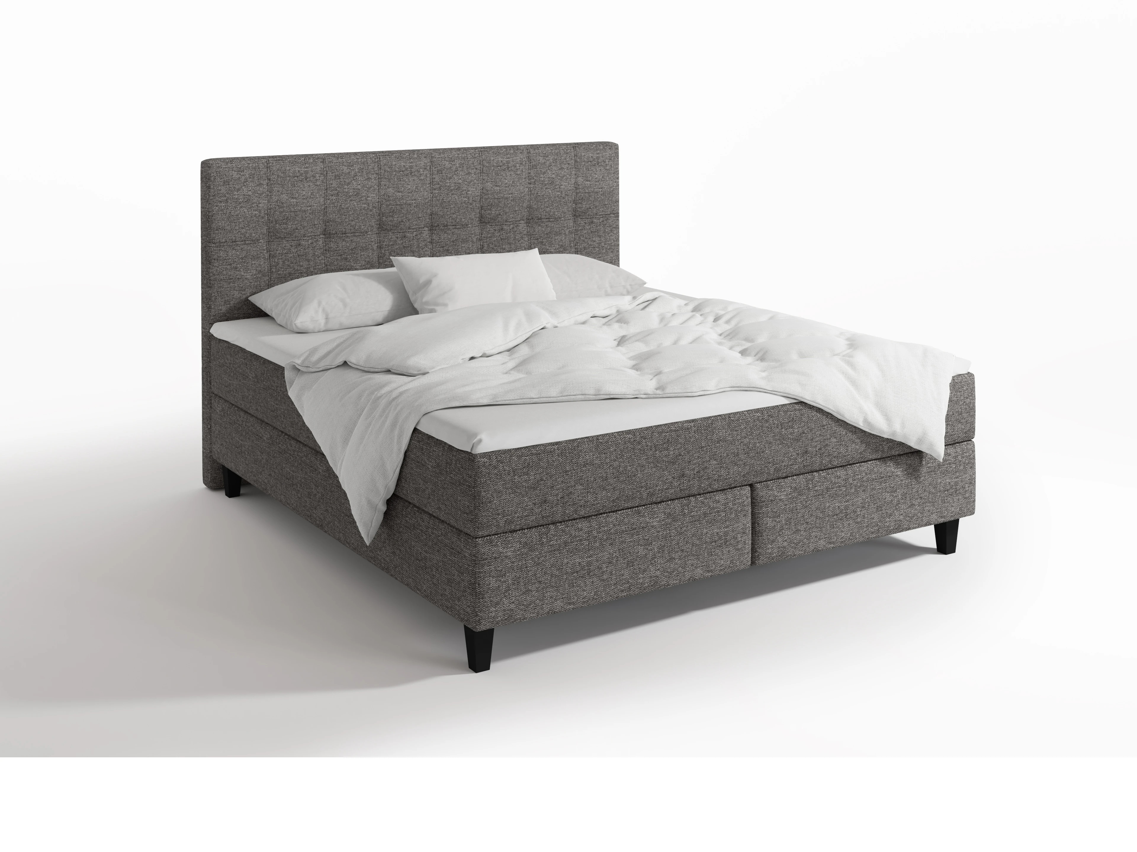 Boxspringbett Standard EVO 160x200cm Ansicht des Produktes EVO Standard Boxspringbett in Stoff Schwarz
