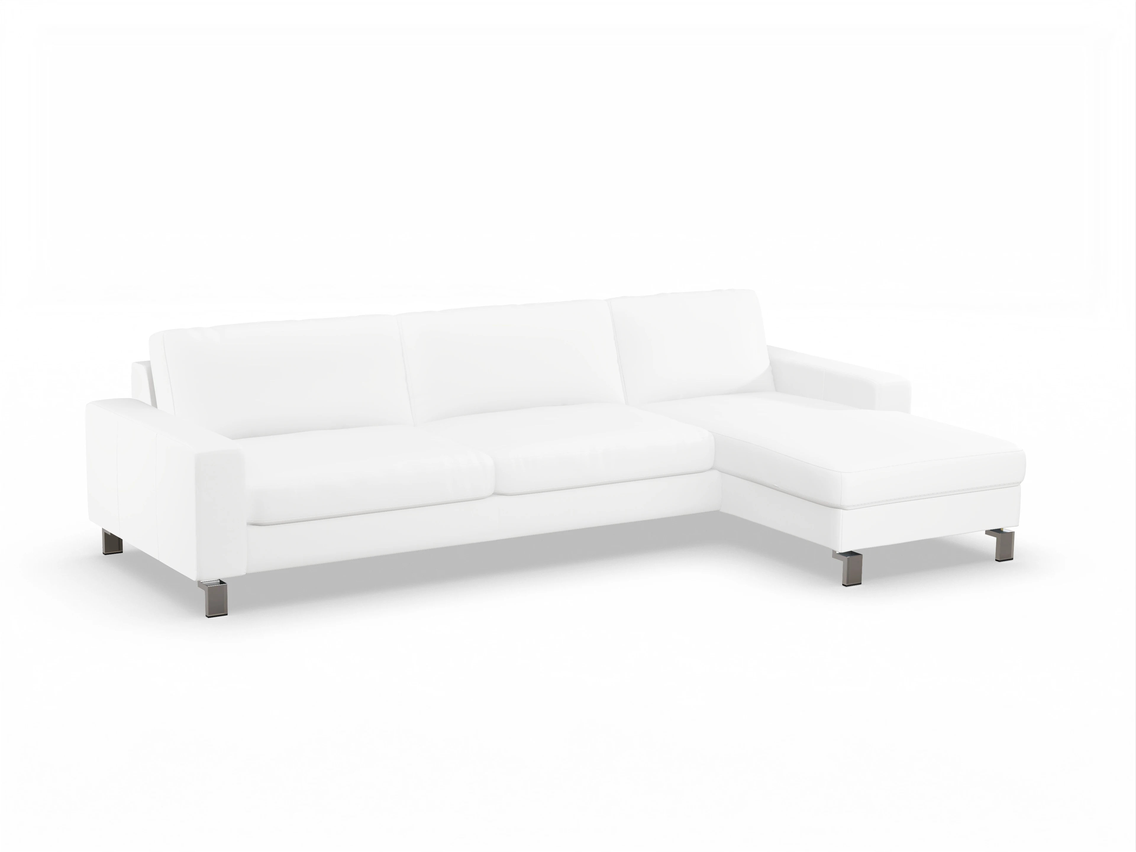 Ansicht des Produktes Indiana Ecksofa rechts Abschluss offen in Leder Beige