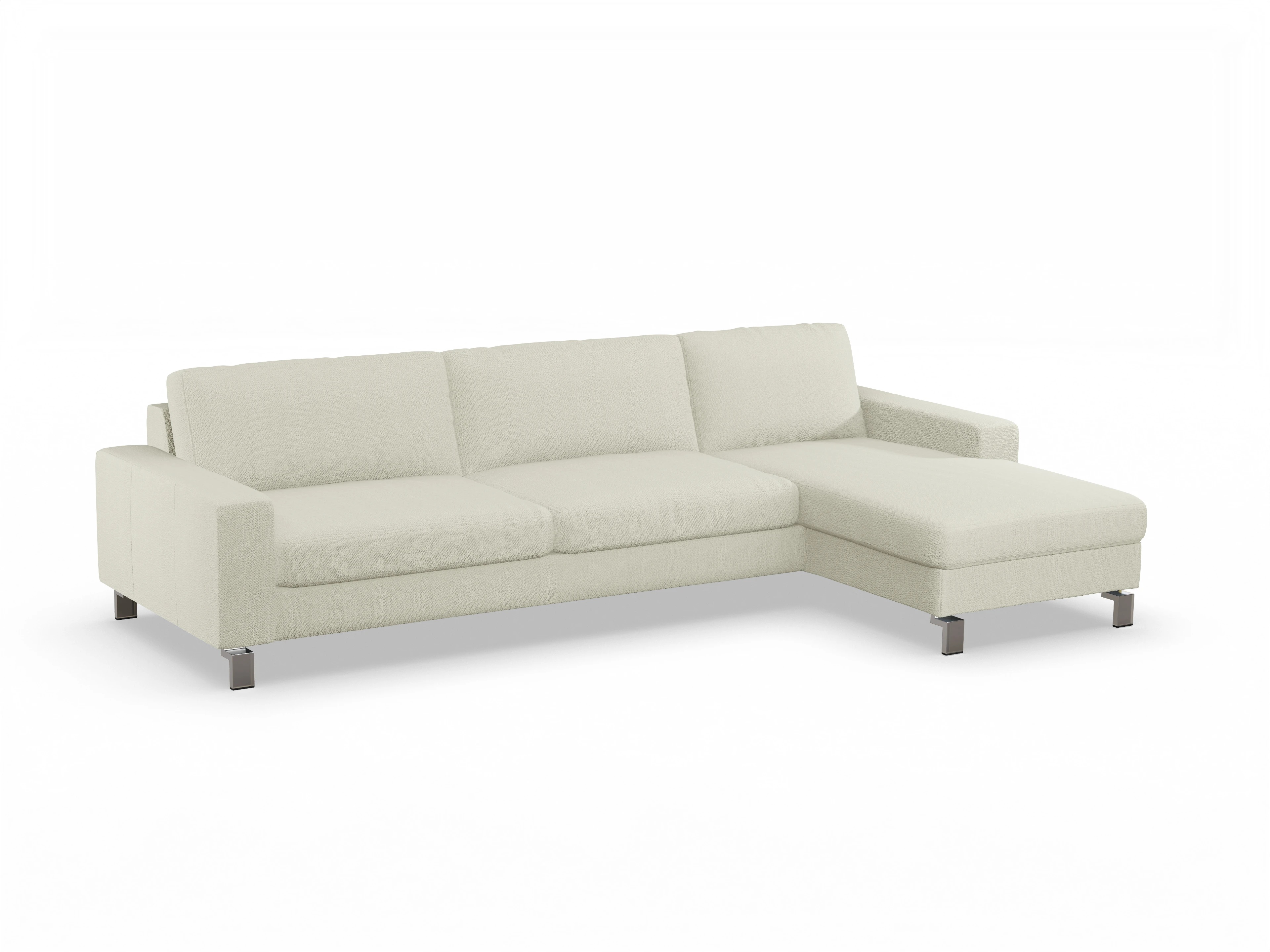 Ansicht des Produktes Indiana Ecksofa rechts Abschluss offen in Stoff Beige