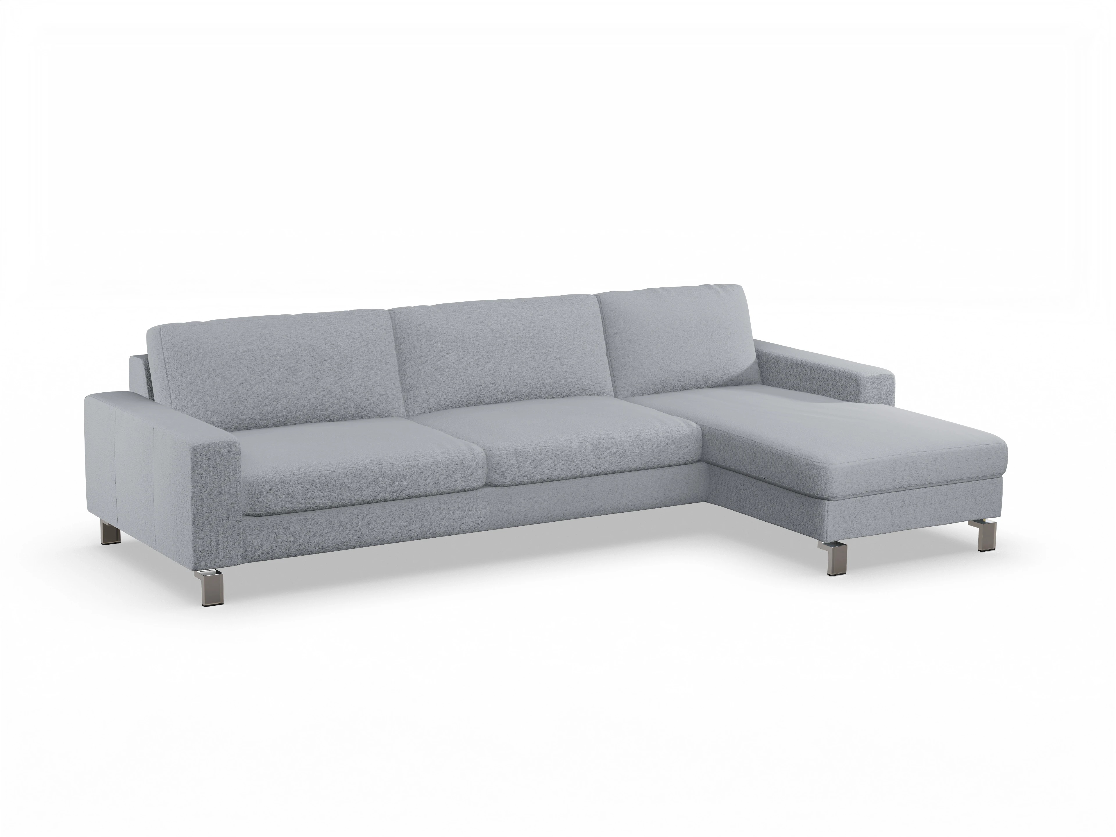 Ansicht des Produktes Indiana Ecksofa rechts Abschluss offen in Stoff Blau