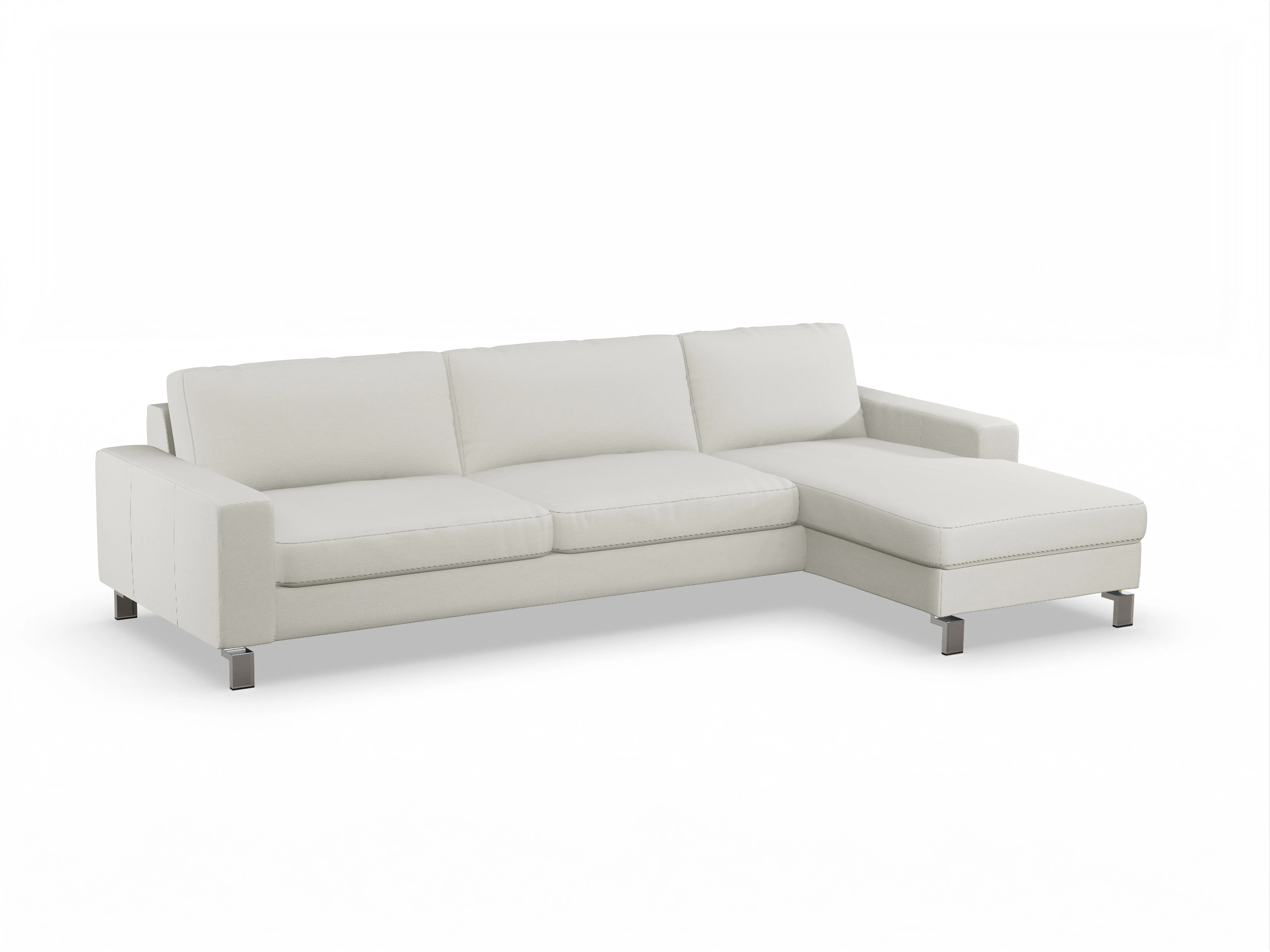 Ansicht des Produktes Indiana Ecksofa rechts Abschluss offen in Stoff Beige
