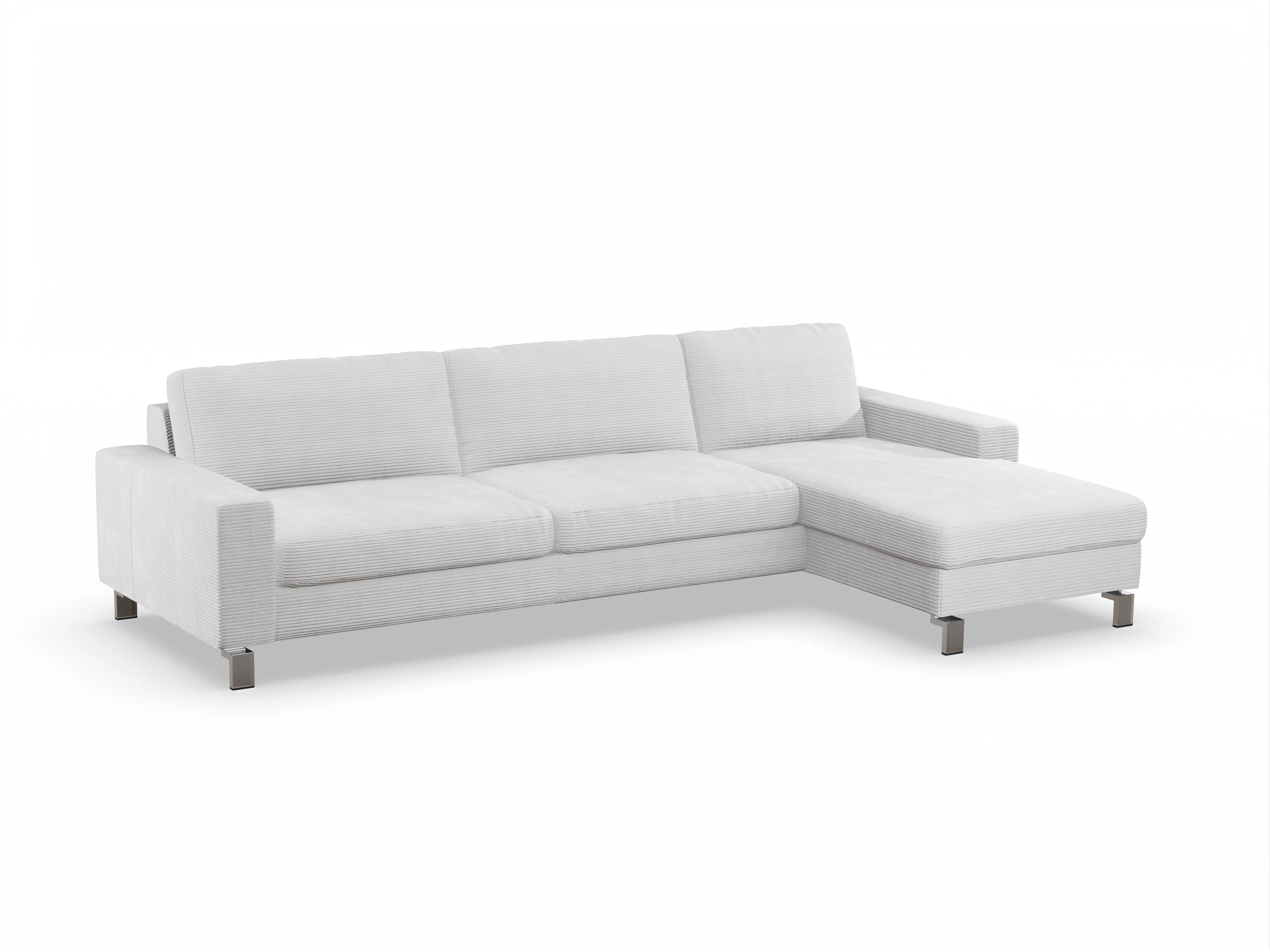 Ansicht des Produktes Indiana Ecksofa rechts Abschluss offen in Stoff Grau