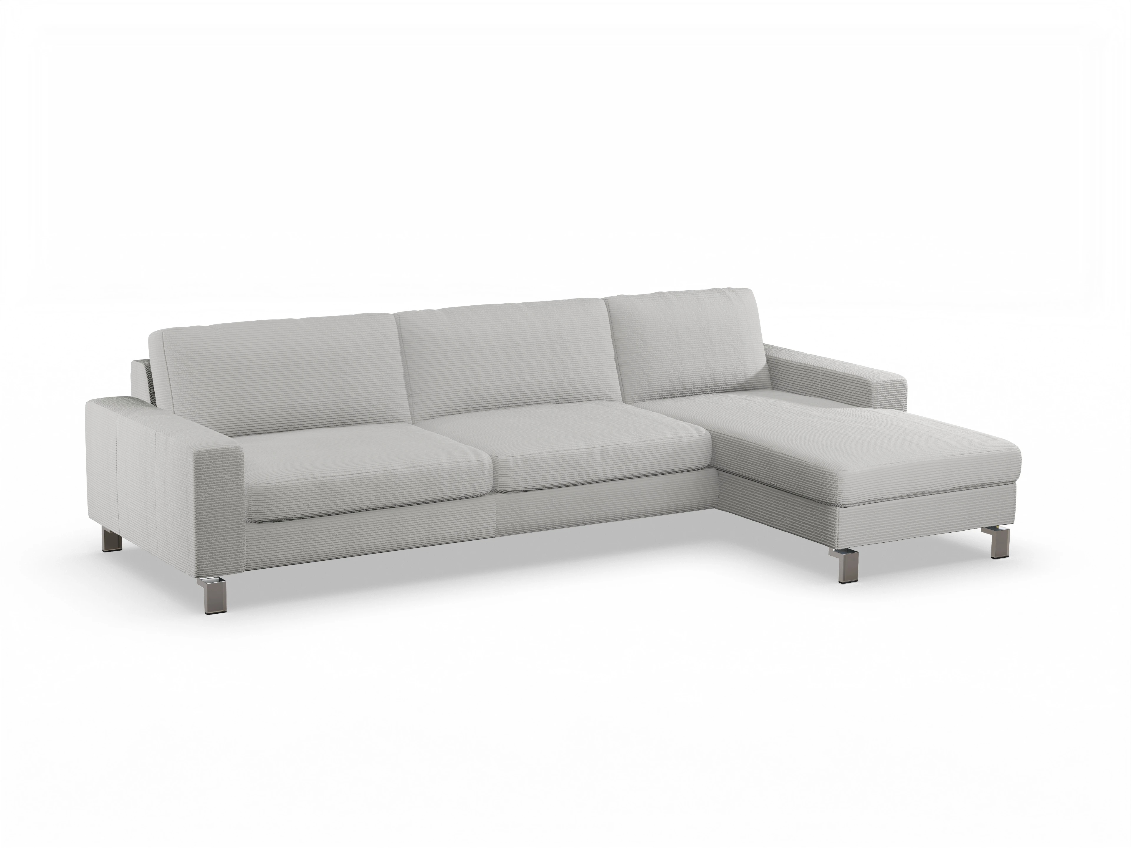 Ansicht des Produktes Indiana Ecksofa rechts Abschluss offen in Stoff Grau